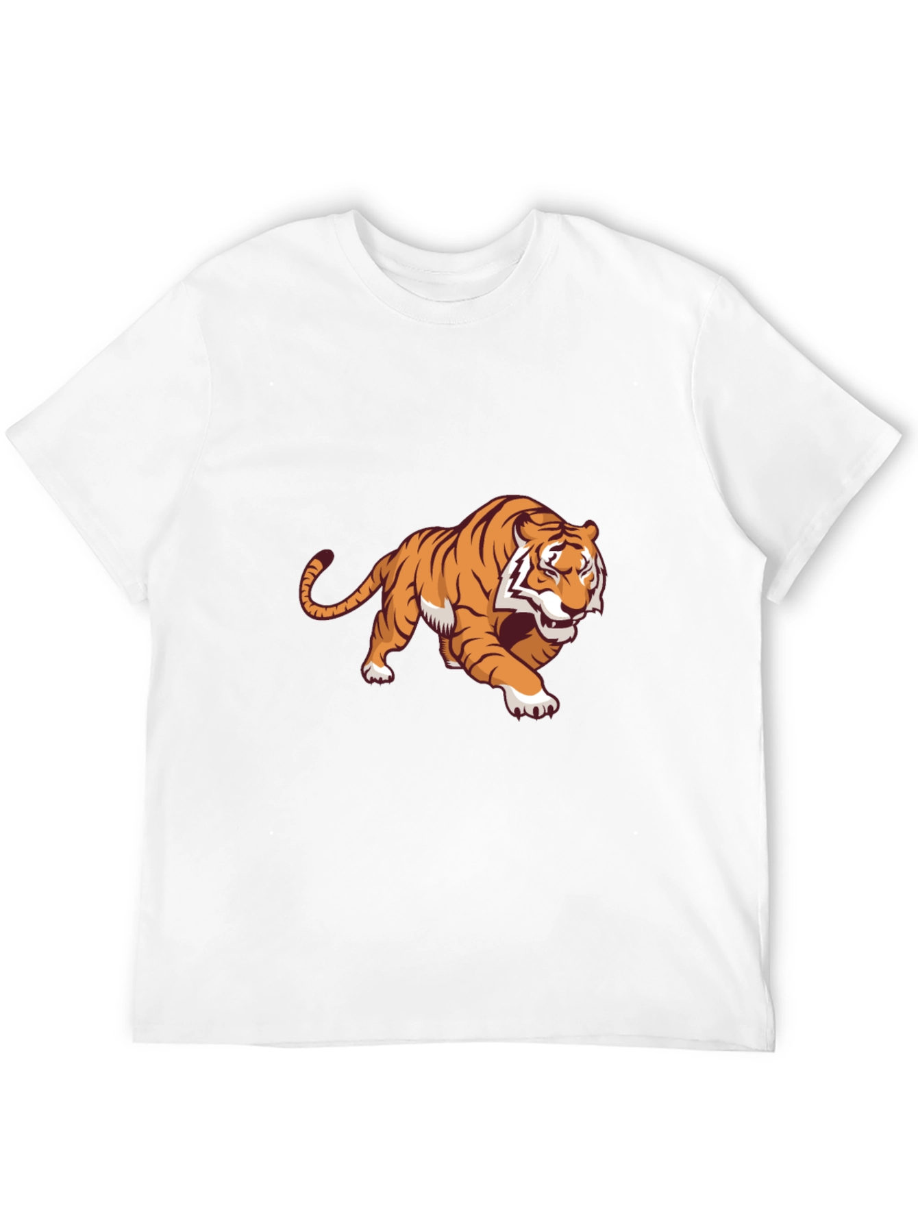 Bold Tiger Graphic Tee - Black Cotton Blend