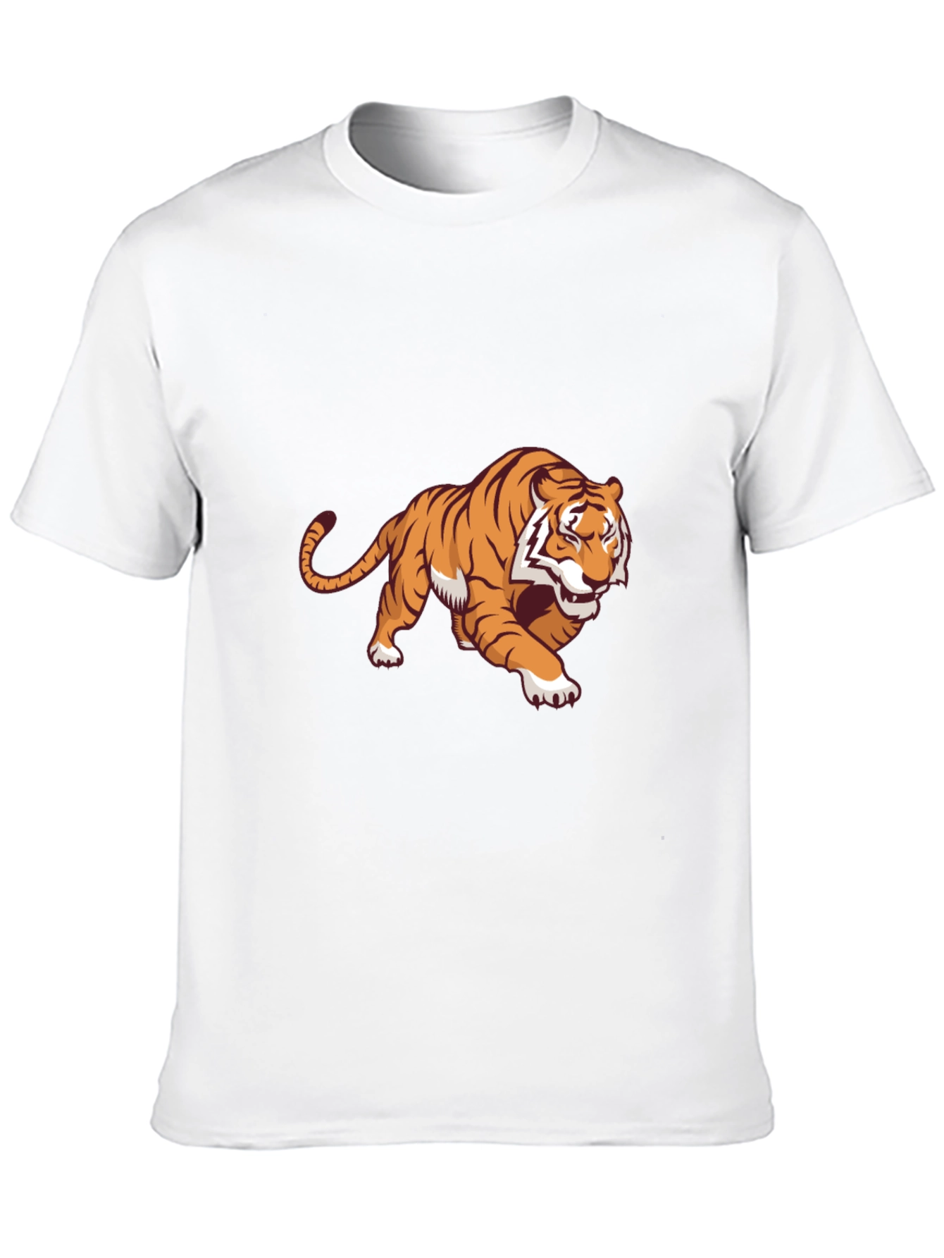 Bold Tiger Graphic Tee - Black Cotton Blend