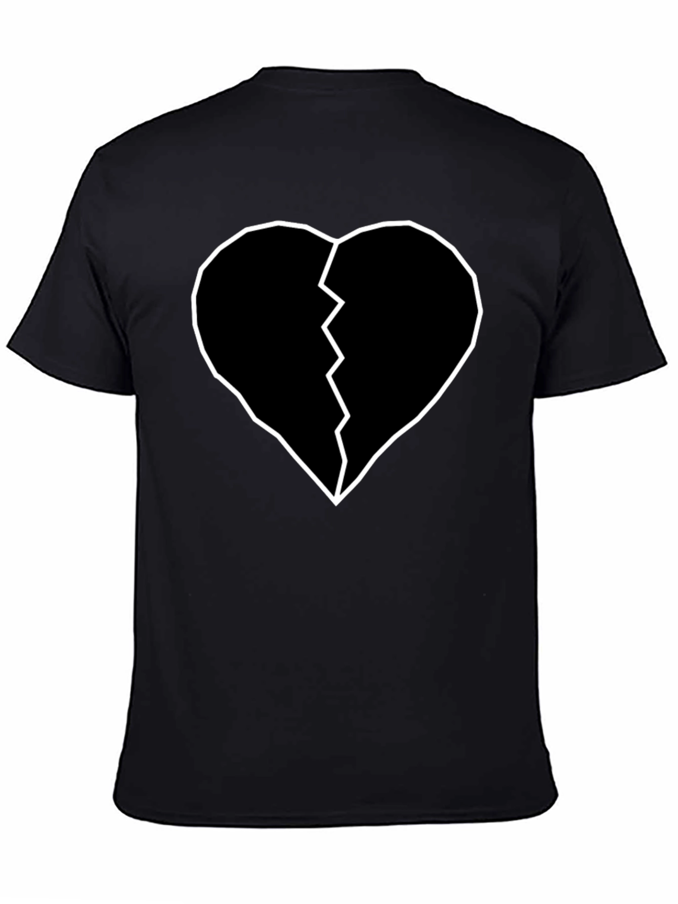 Broken Heart Tee - Black Graphic T-Shirt