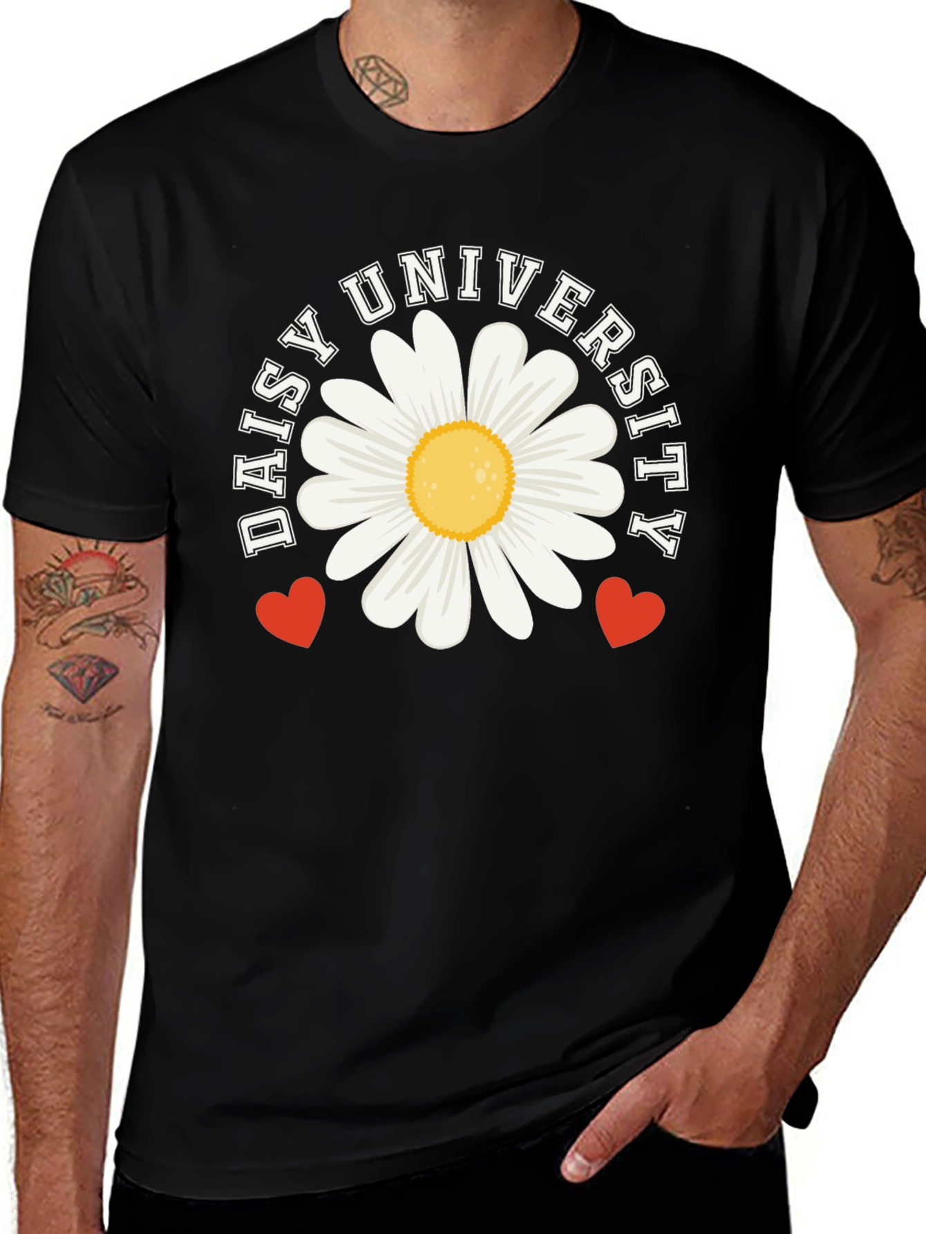 Daisy University Graphic T-Shirt - Black