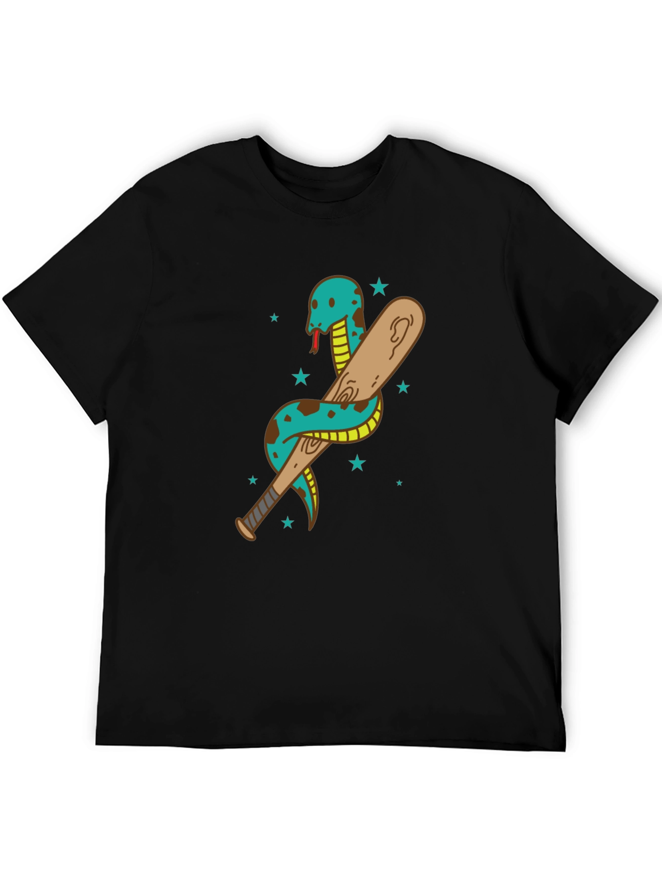 Snake & Bat Graphic T-Shirt - Edgy Streetwear