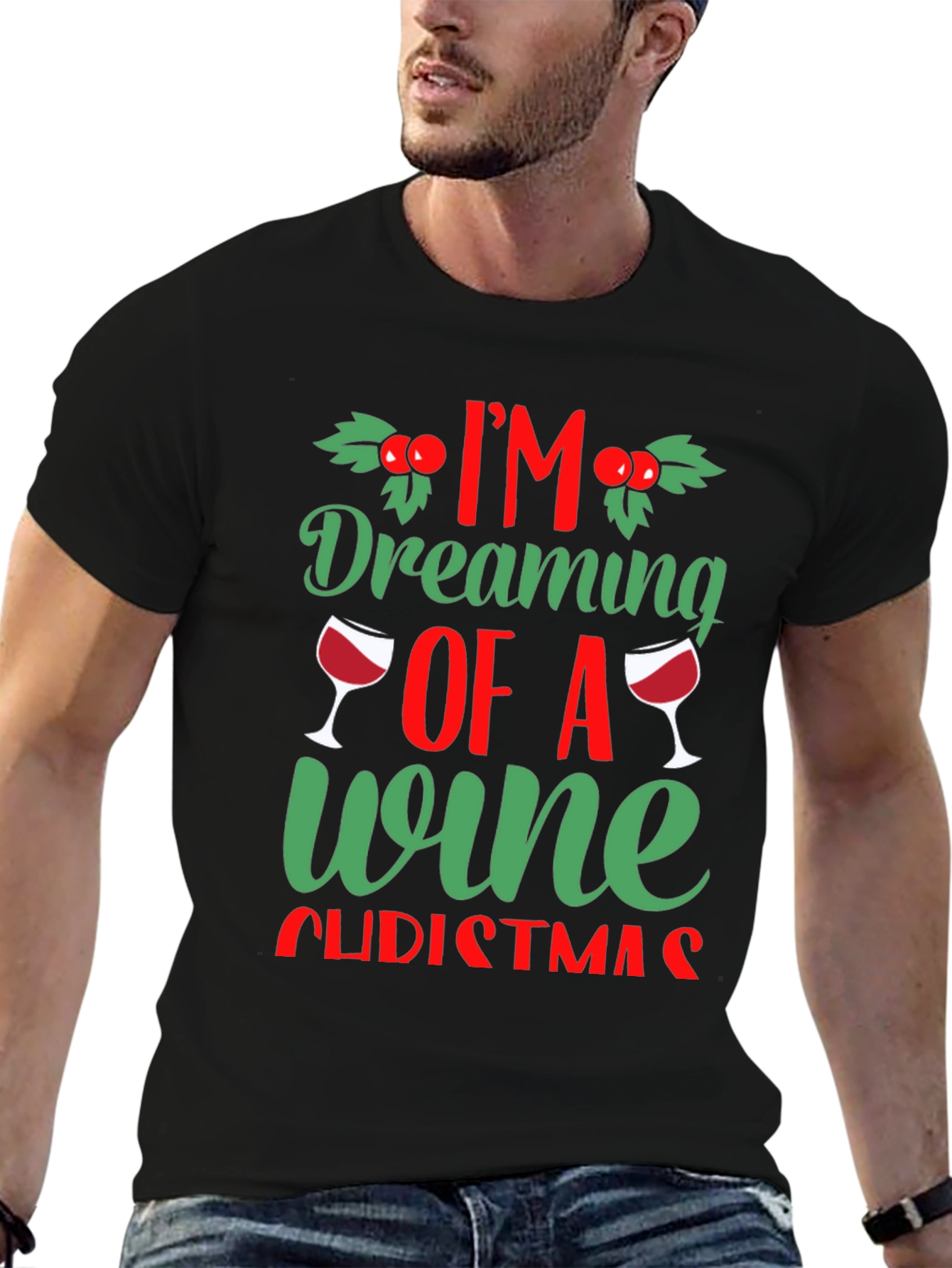 Wine Christmas Graphic Tee