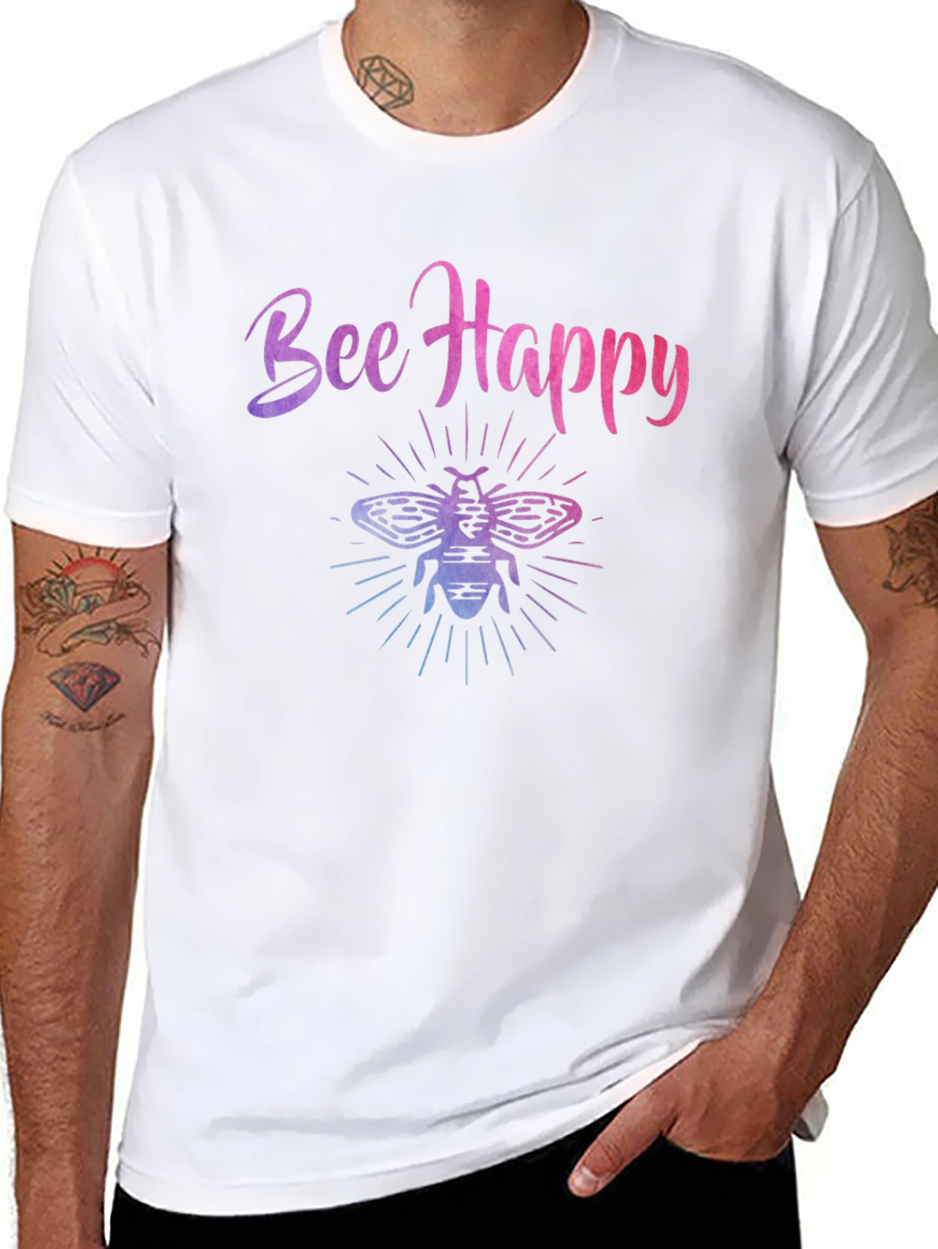 Bee Happy Graphic T-Shirt
