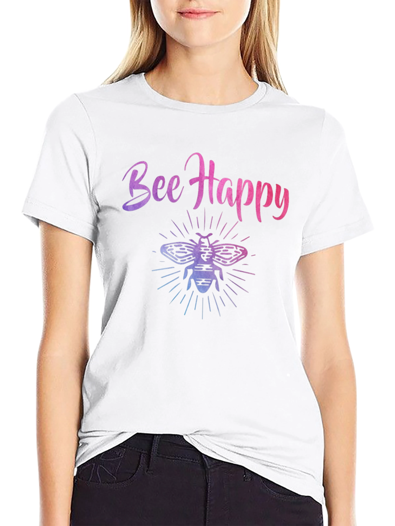 Bee Happy Graphic T-Shirt