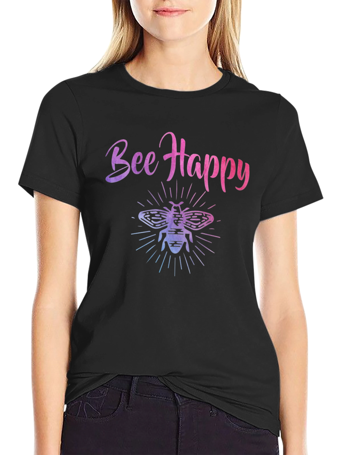 Bee Happy Graphic T-Shirt