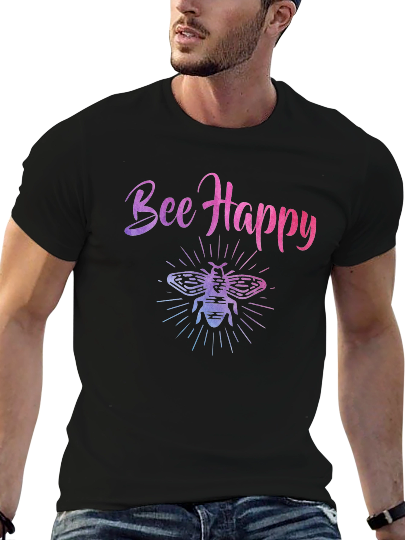 Bee Happy Graphic T-Shirt