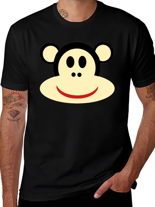 Sock Monkey Black Tee - Classic Cartoon
