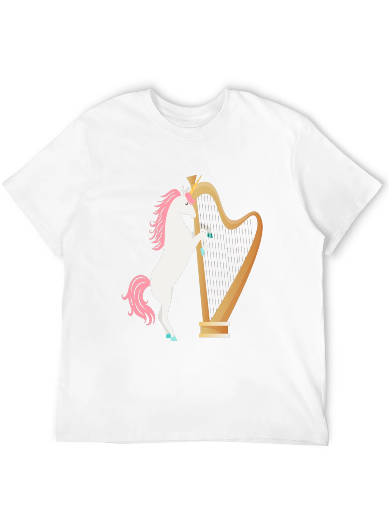 Unicorn Harp Graphic Tee - Black