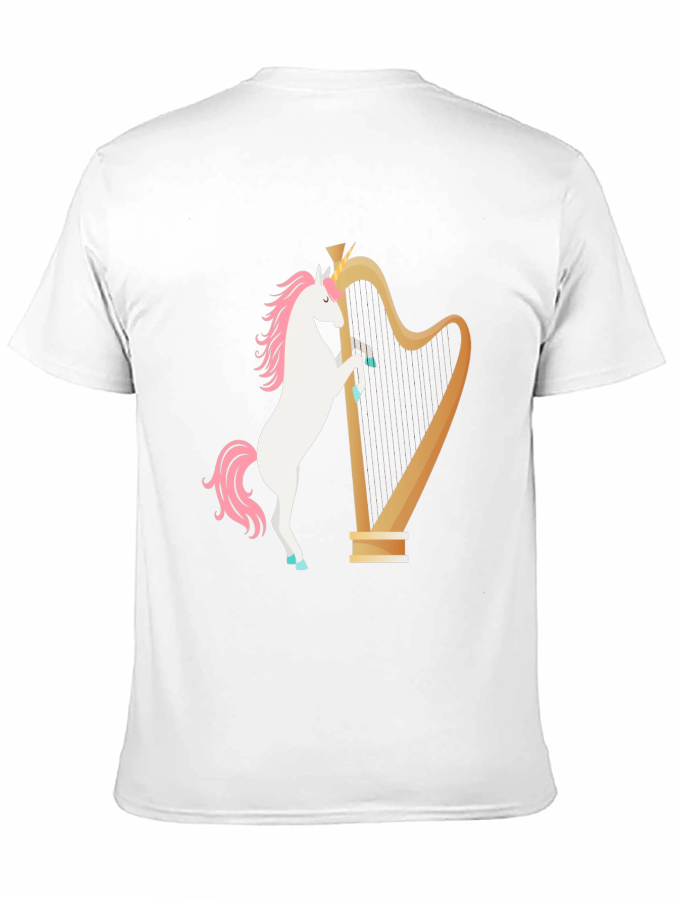 Unicorn Harp Graphic Tee - Black