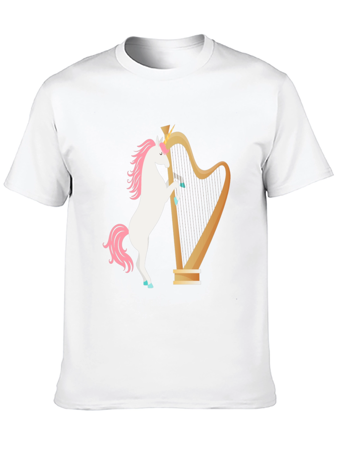 Unicorn Harp Graphic Tee - Black