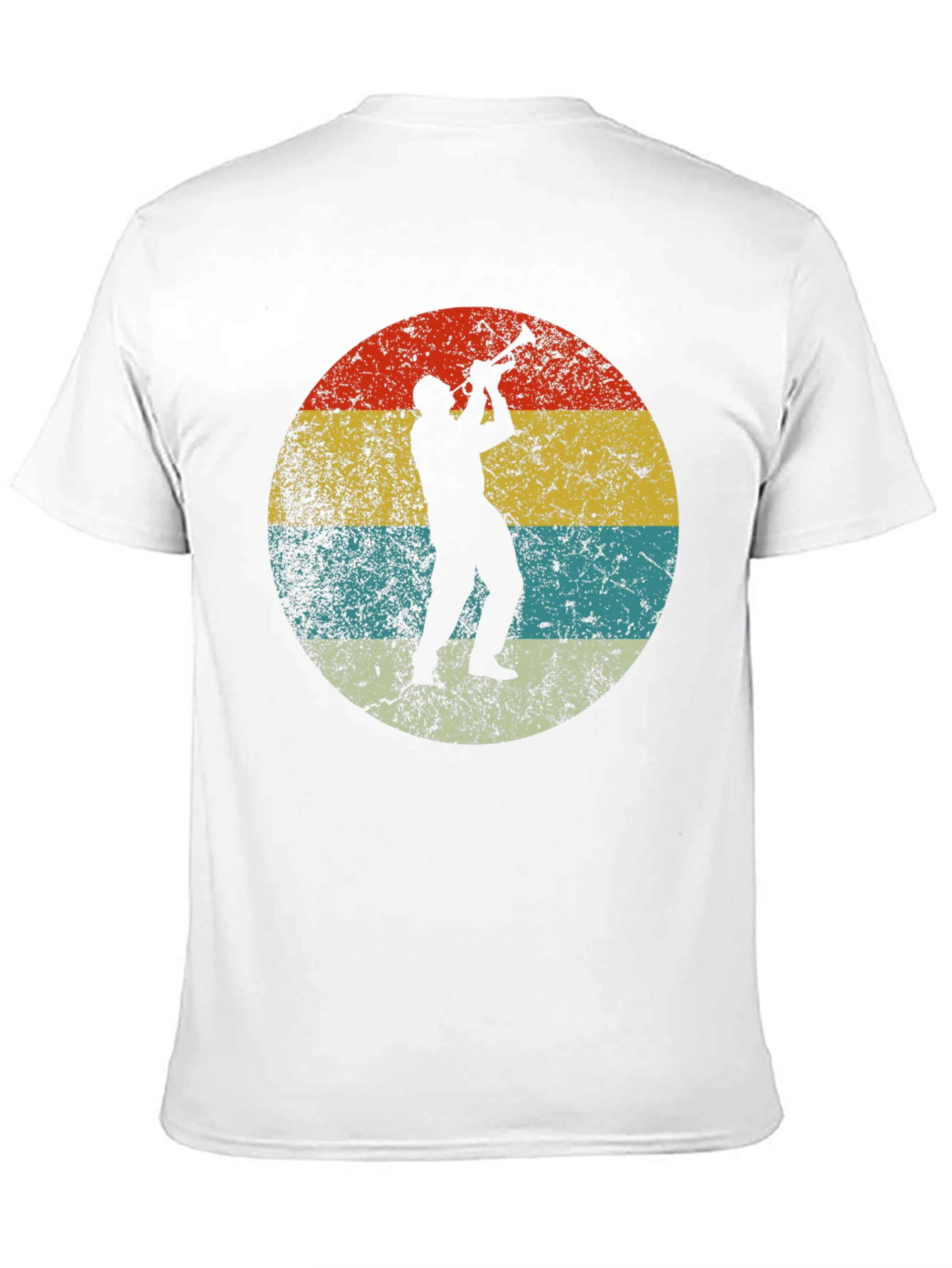 Retro Trumpet Player Black T-Shirt