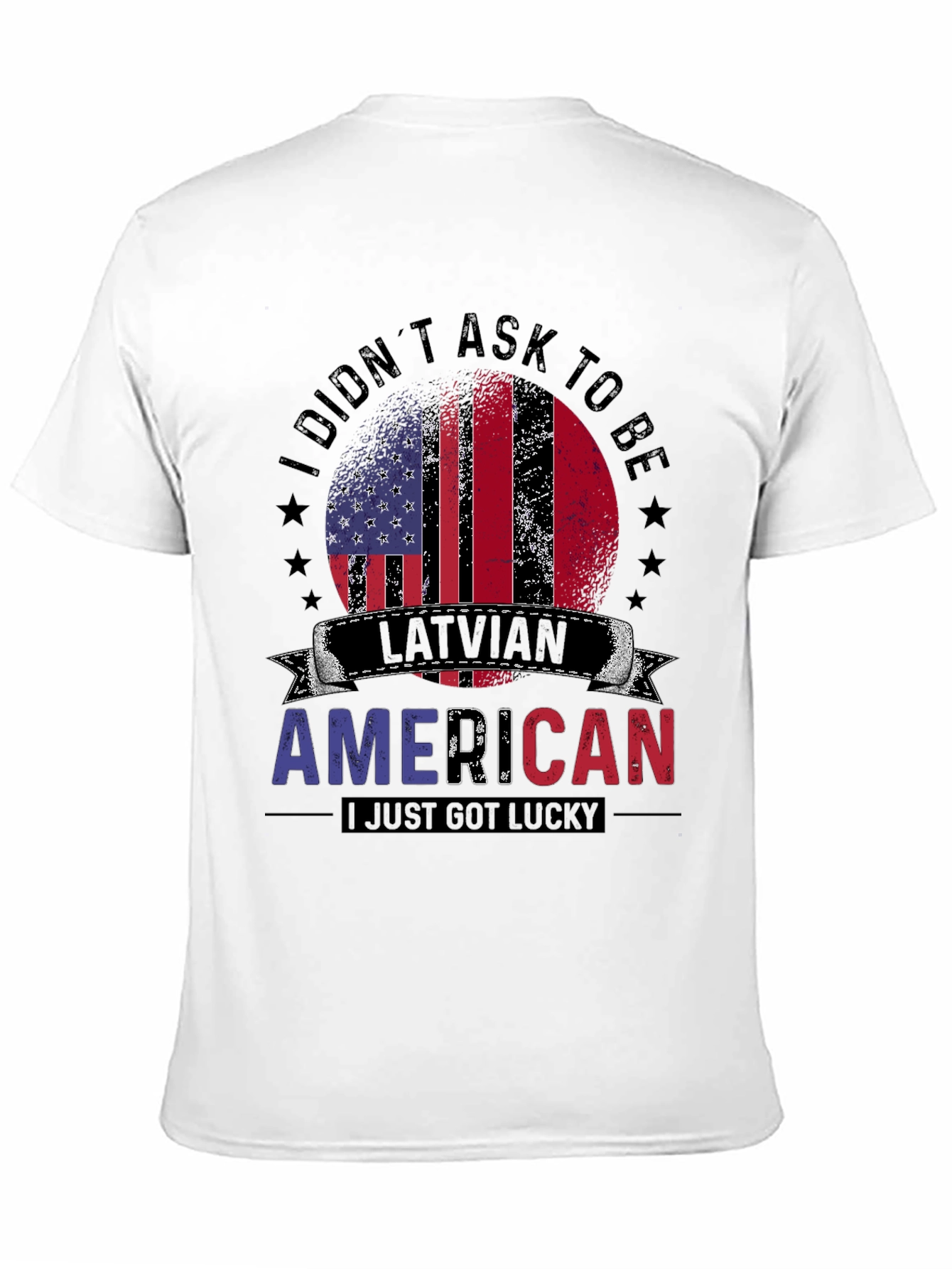 Latvian American T-Shirt: Lucky USA Pride Tee