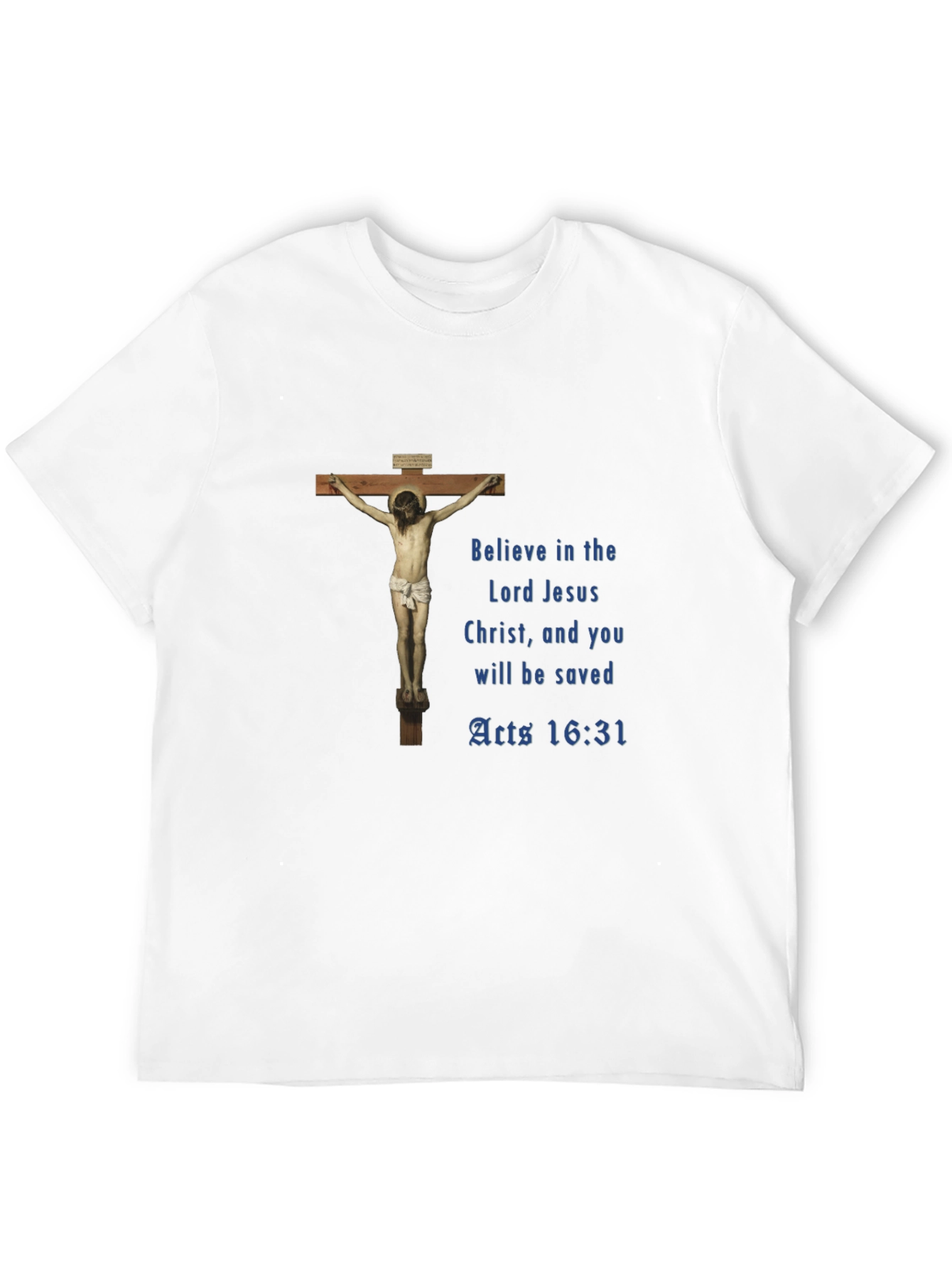 Believe Lord Jesus Black Graphic T-Shirt
