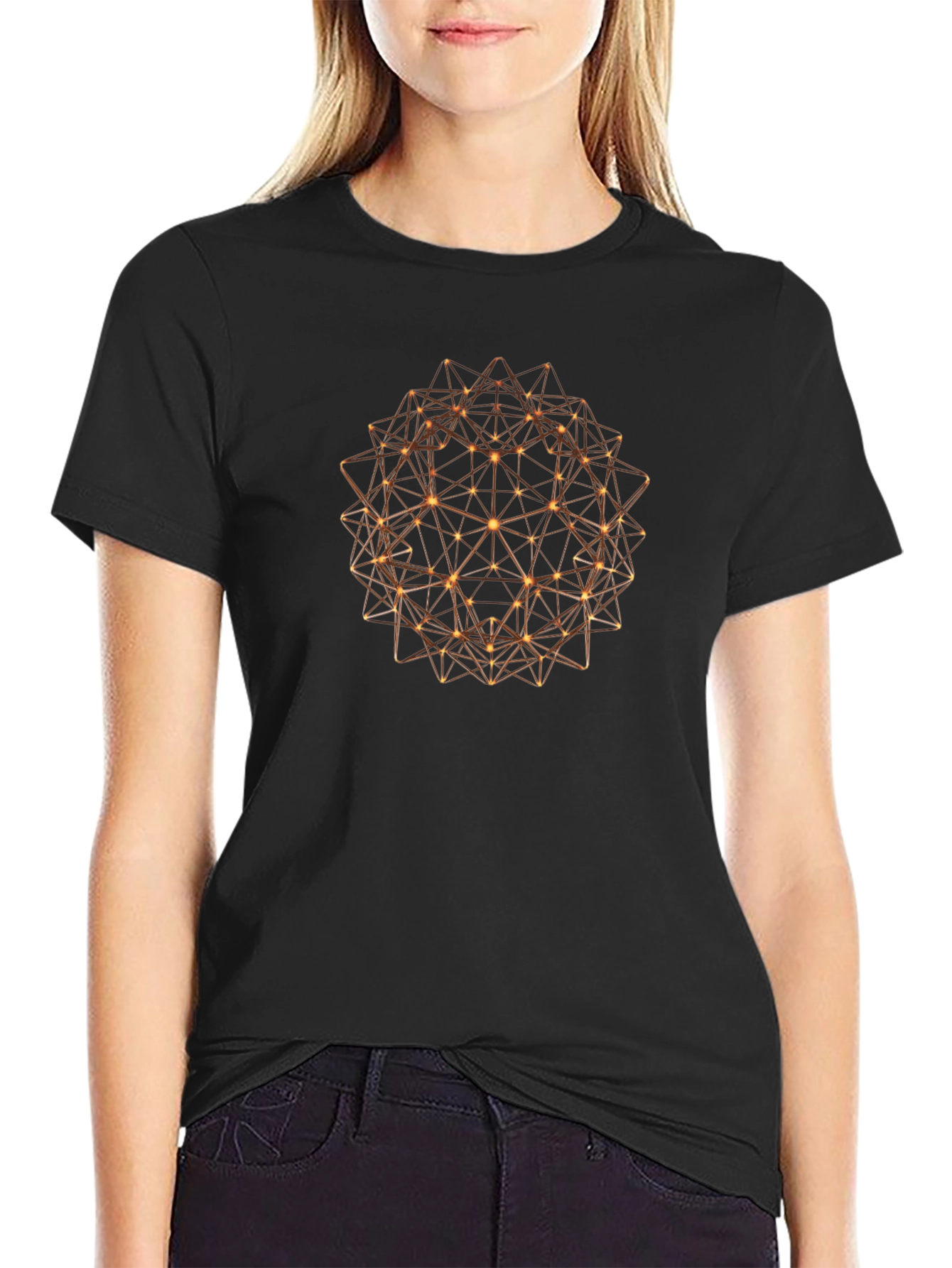 Geometric Sphere Graphic Tee - Modern Design
