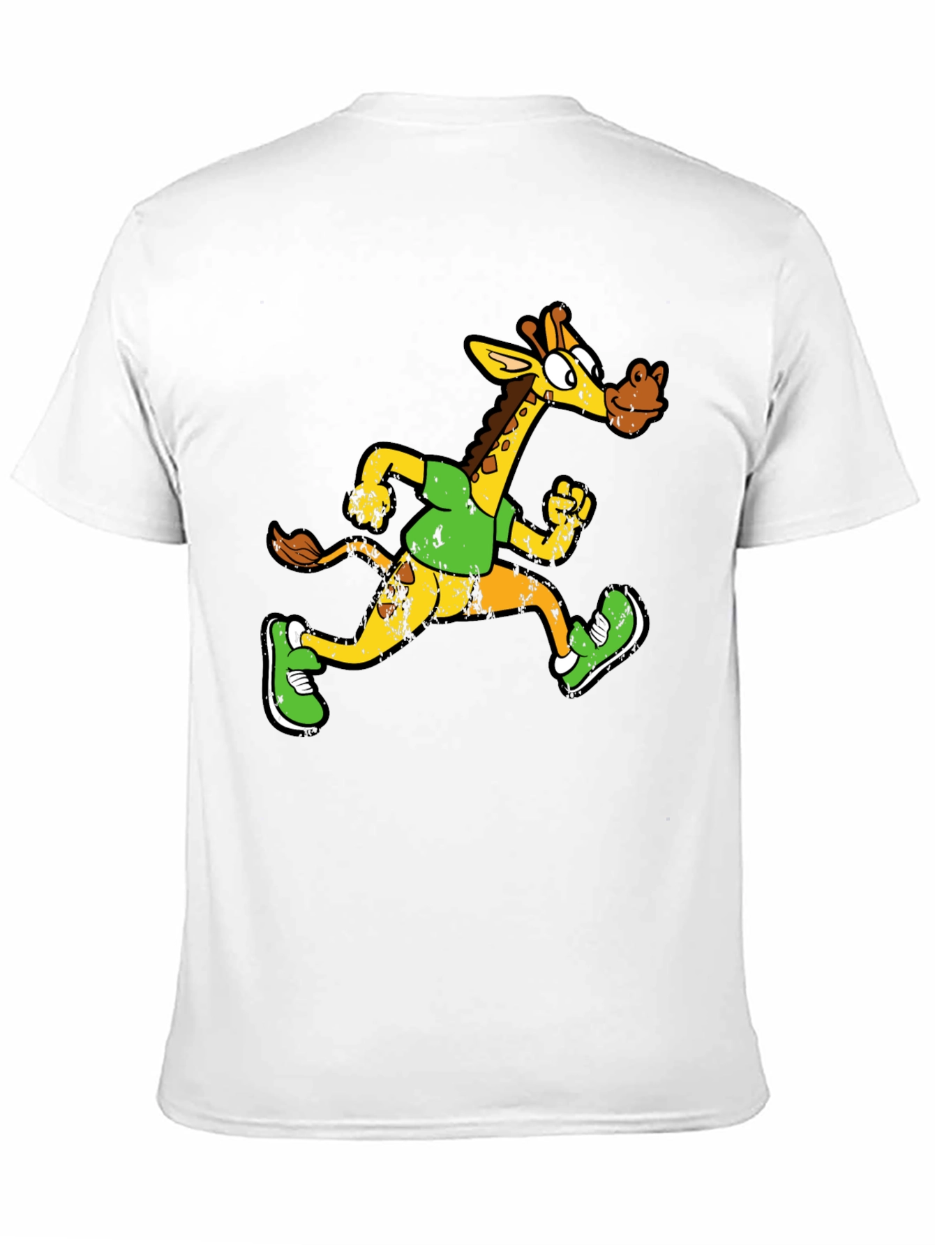 Running Giraffe Graphic Tee - Mens Black T-Shirt