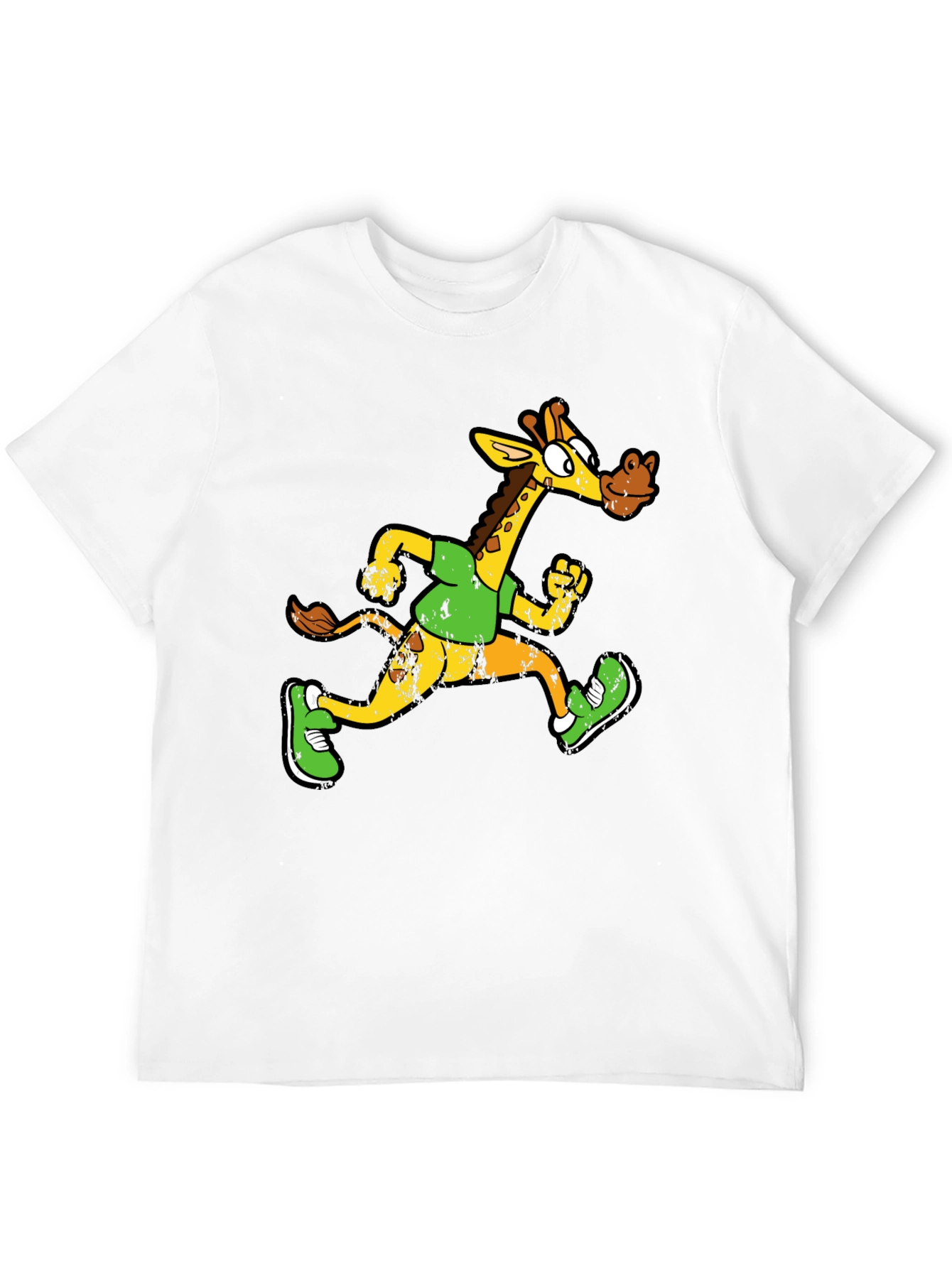 Running Giraffe Graphic Tee - Mens Black T-Shirt