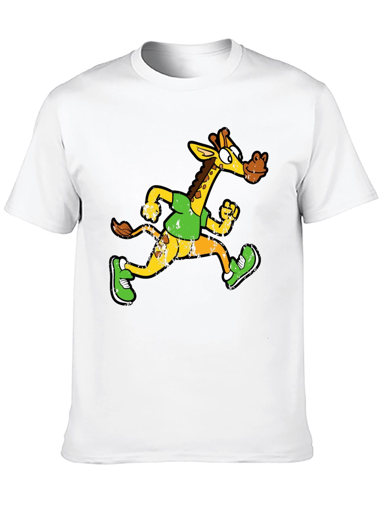 Running Giraffe Graphic Tee - Mens Black T-Shirt