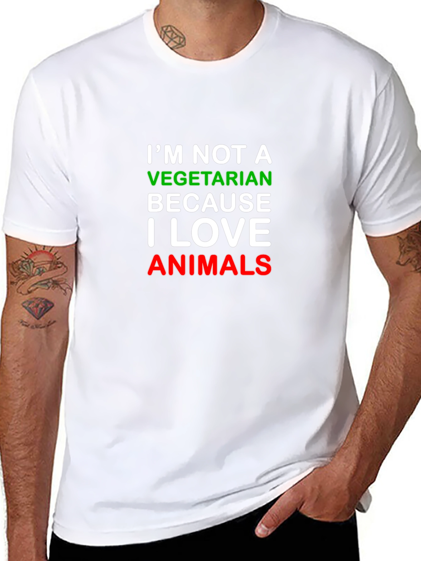 Im Not a Vegetarian Black T-Shirt