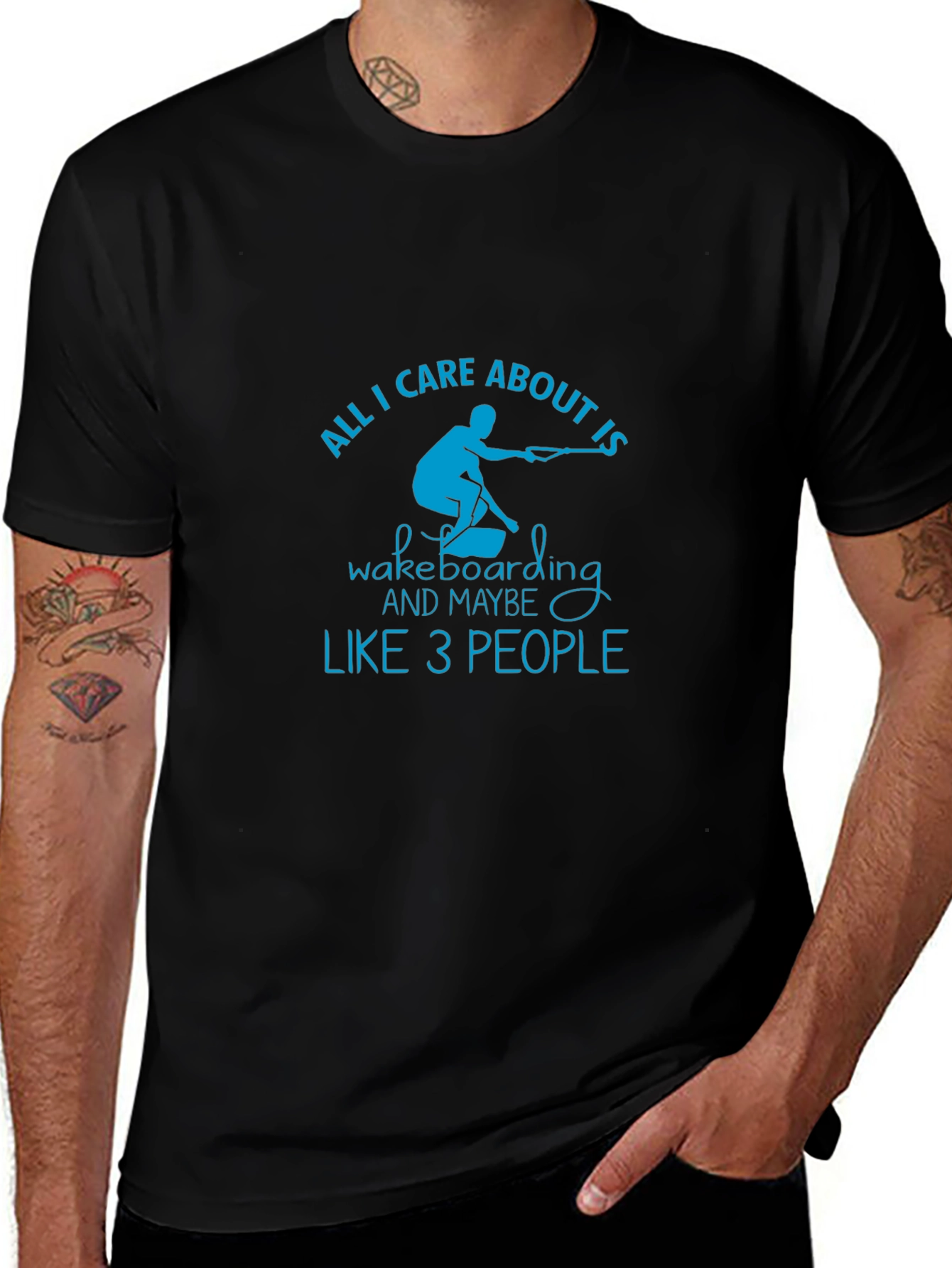Wakeboarding T-Shirt - All I Care About Is Tee