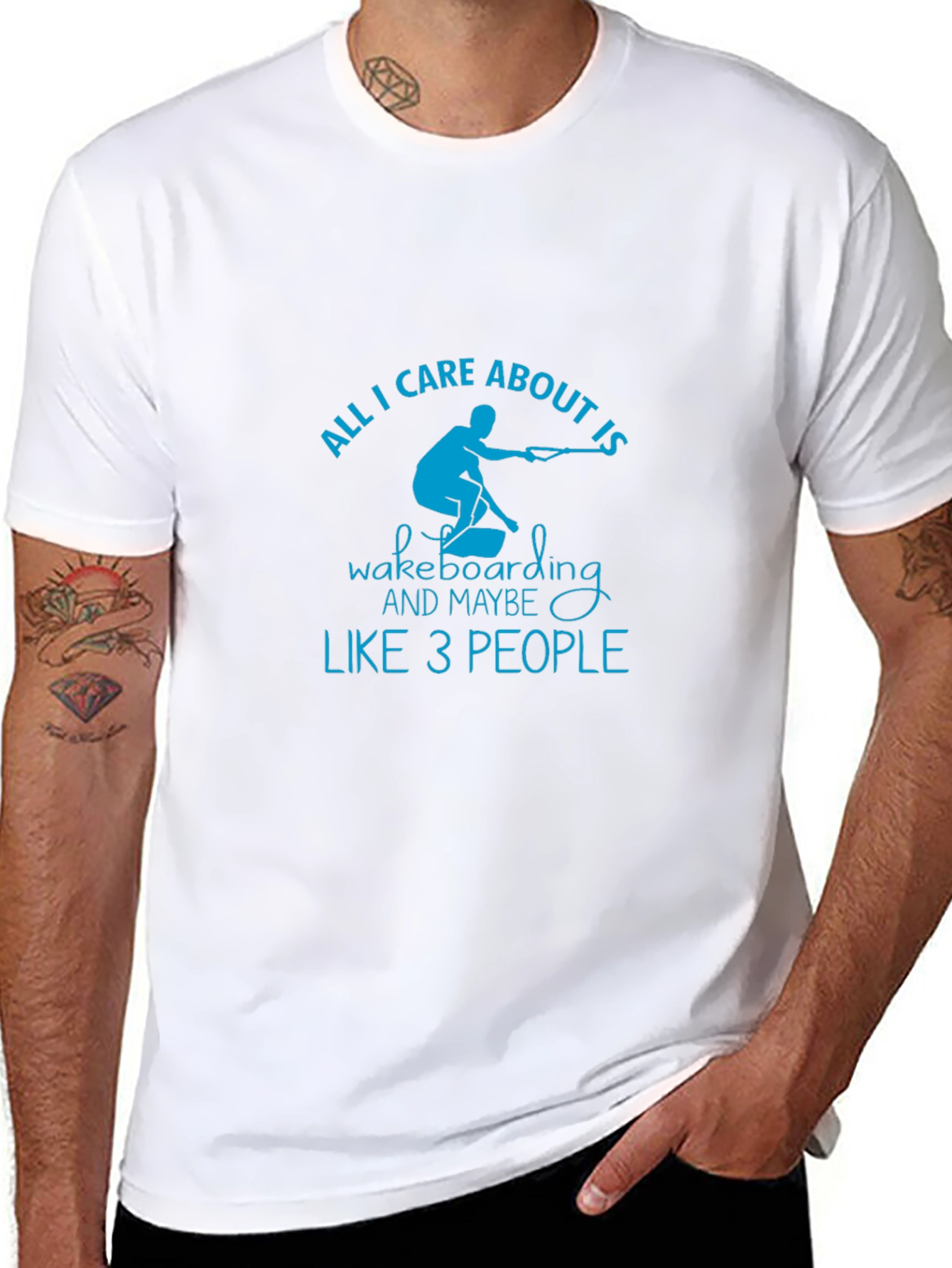 Wakeboarding T-Shirt - All I Care About Is Tee