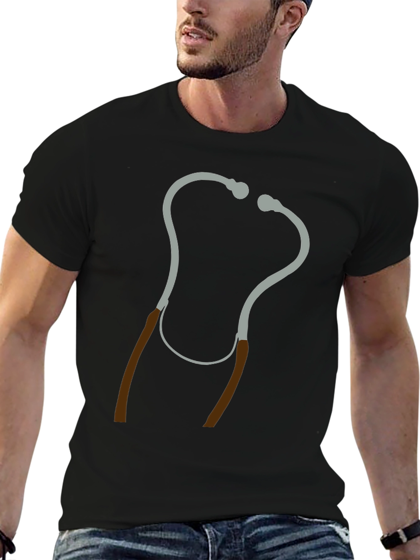 Stethoscope Graphic T-Shirt - Medical Humor Tee