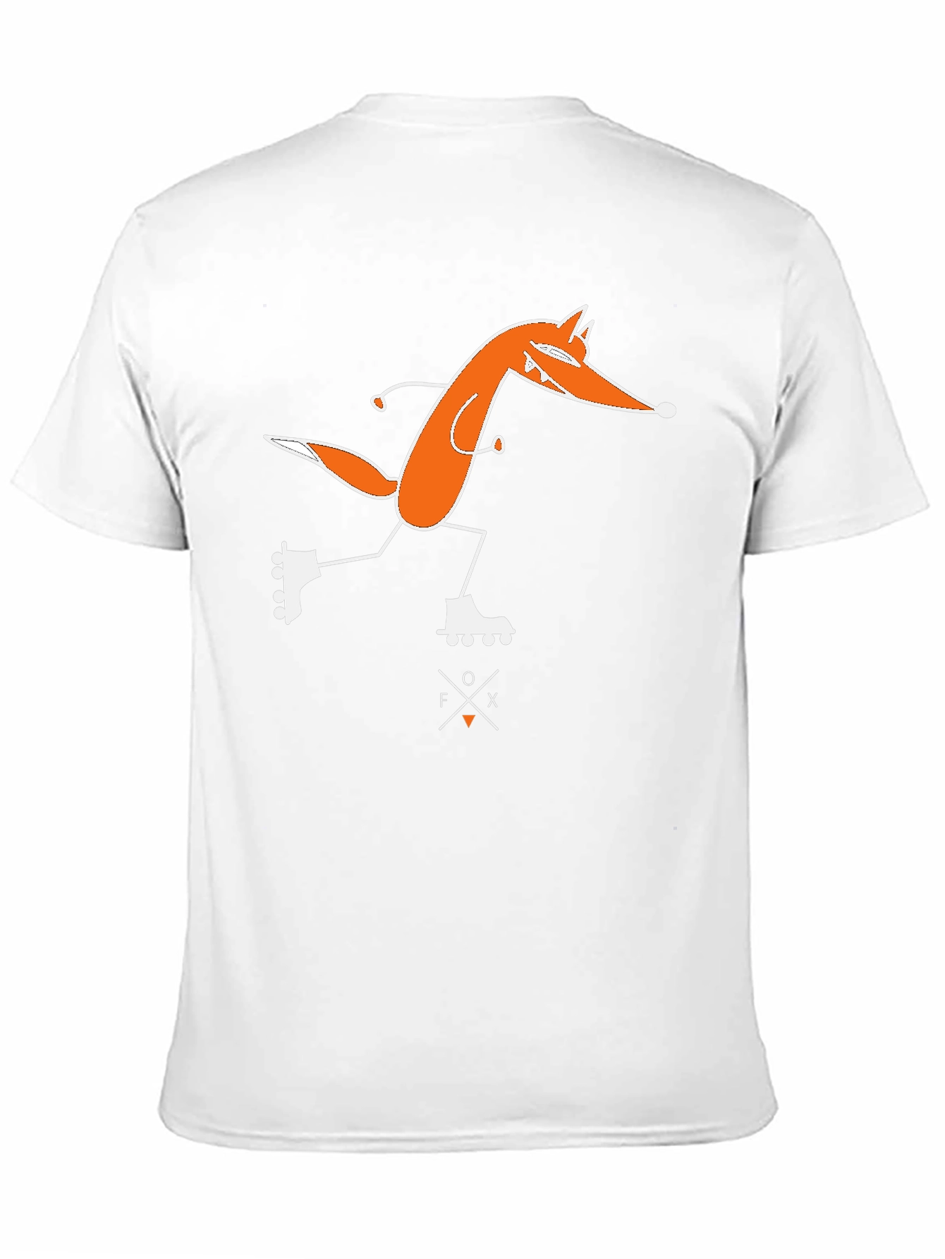 Skating Fox Graphic Tee - Black Cotton T-Shirt