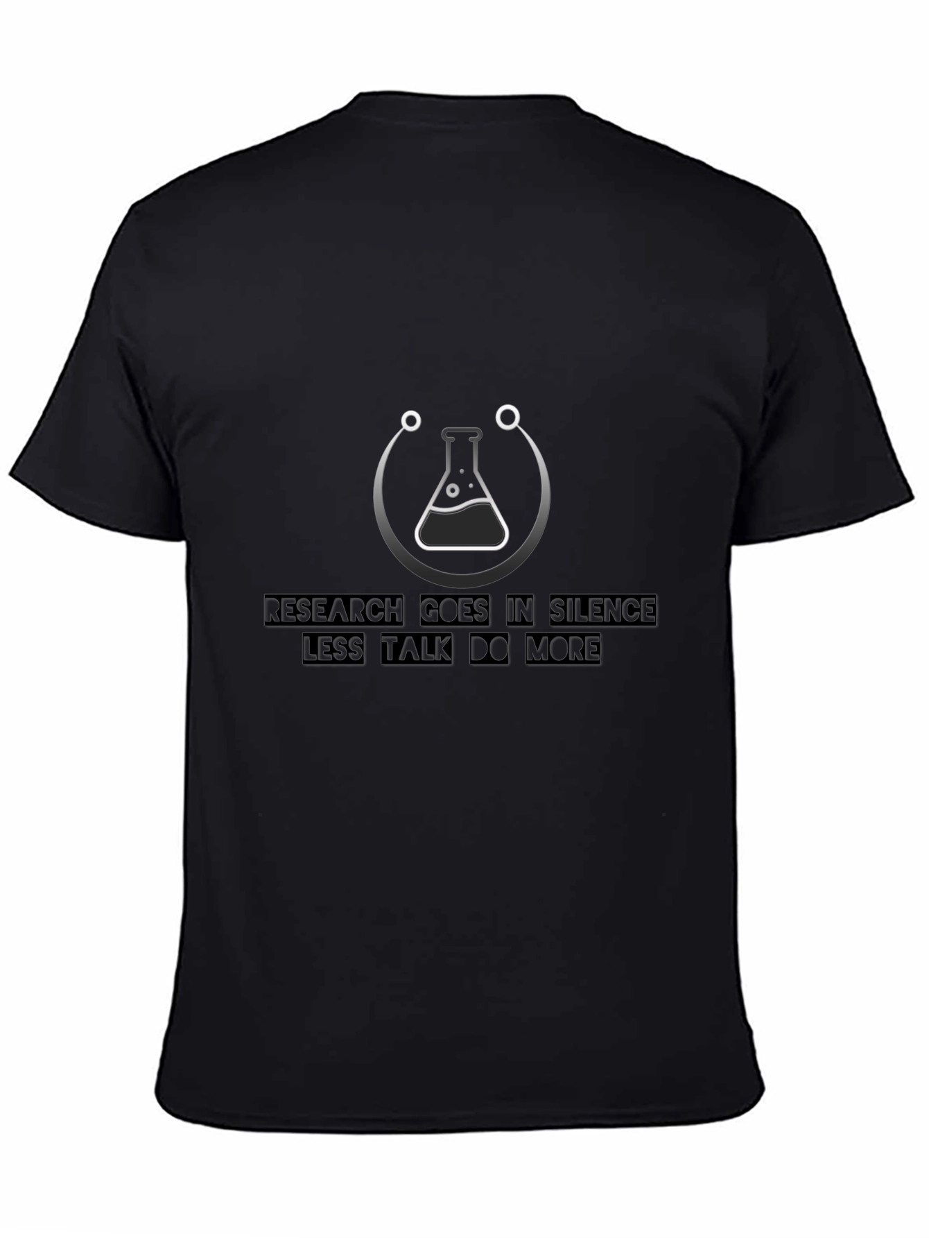 Research in Silence Graphic T-Shirt - Black