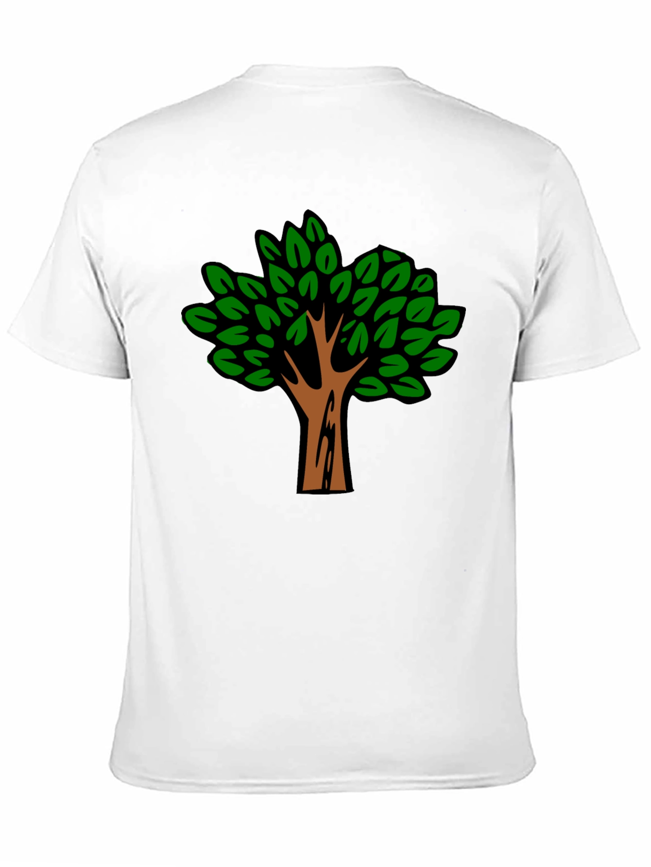 Black T-Shirt with Tree Graphic Print