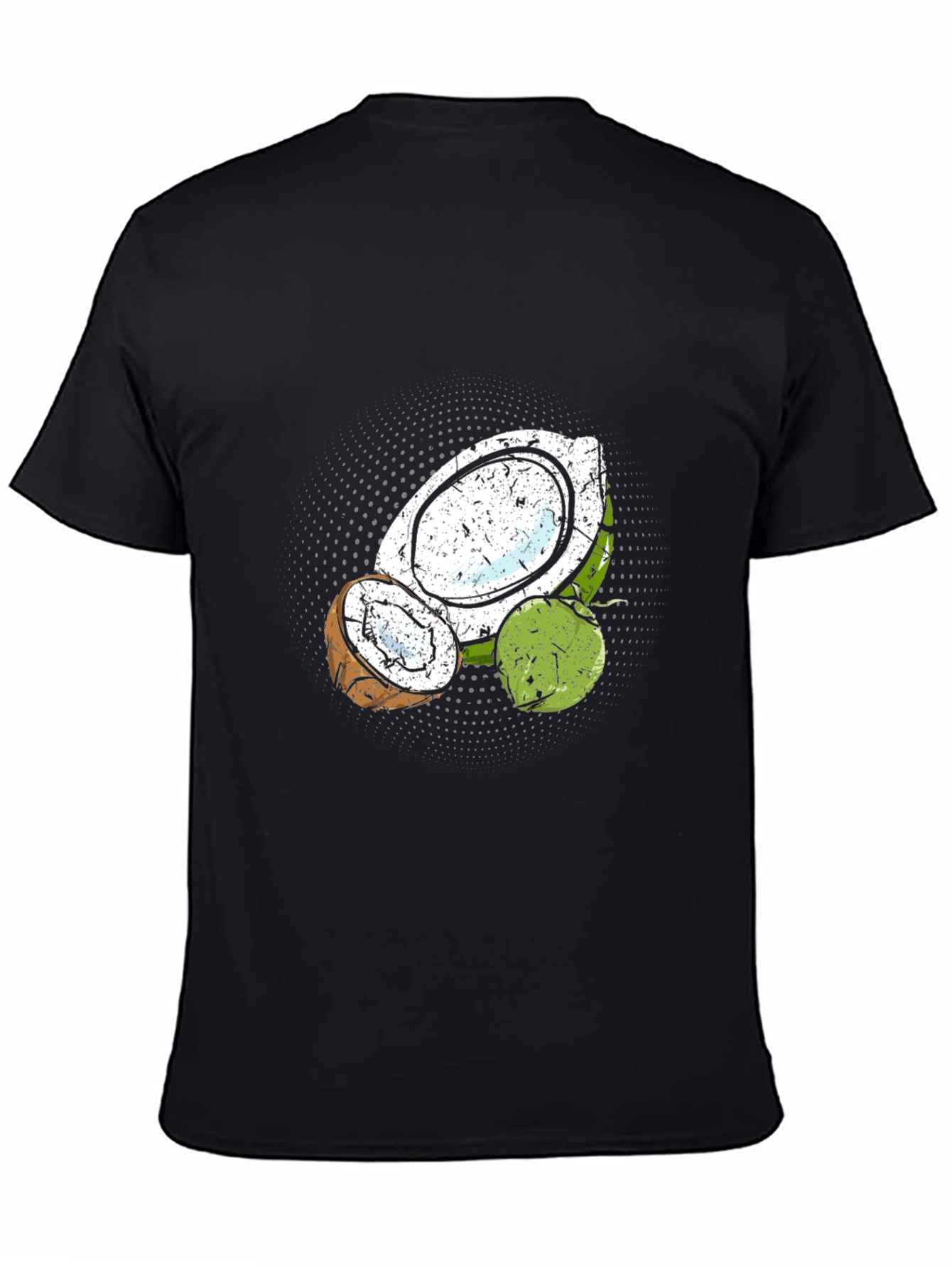 Coconut Graphic Print Black T-Shirt