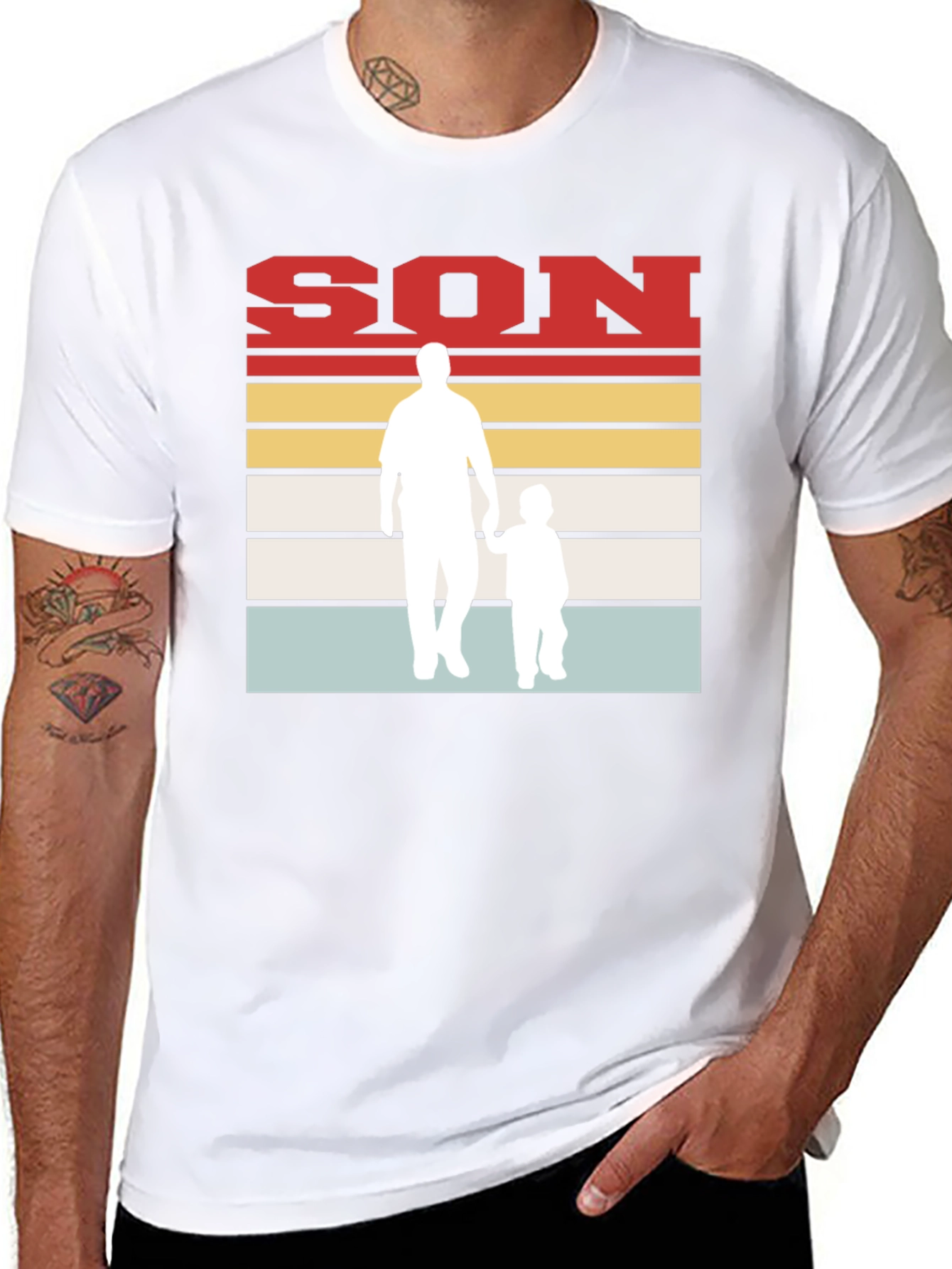 Father and Son Retro T-Shirt