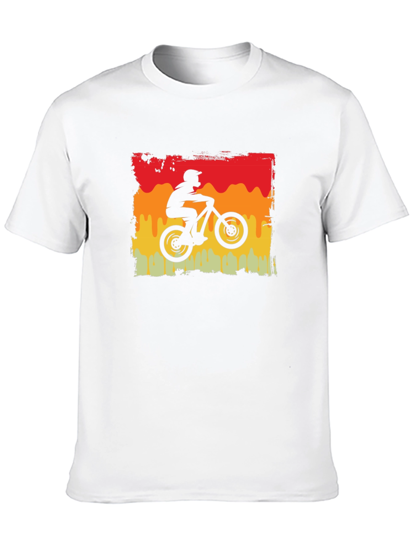 Retro Mountain Biker Graphic Tee - Black