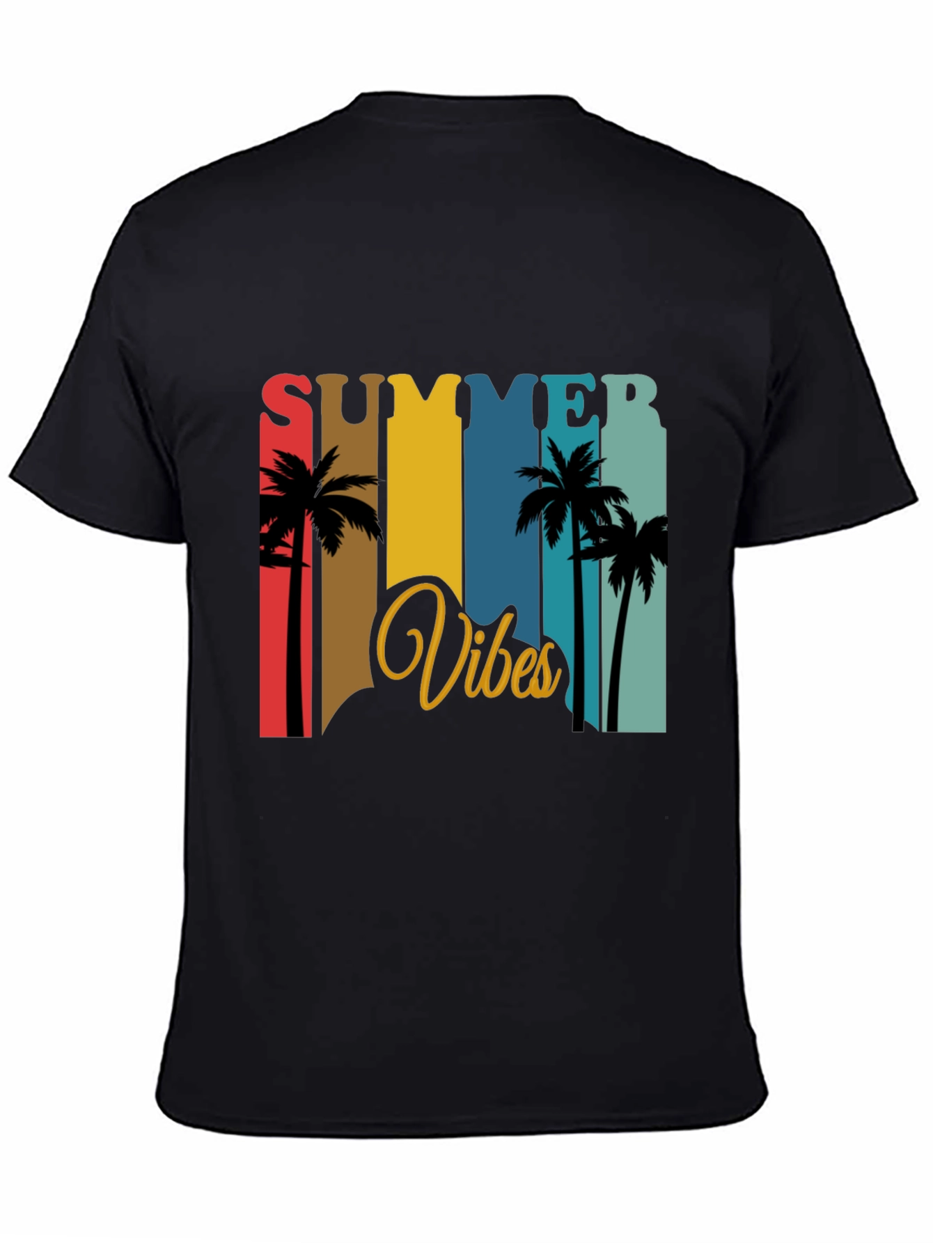 Summer Vibes Graphic T-Shirt - Palm Tree Design