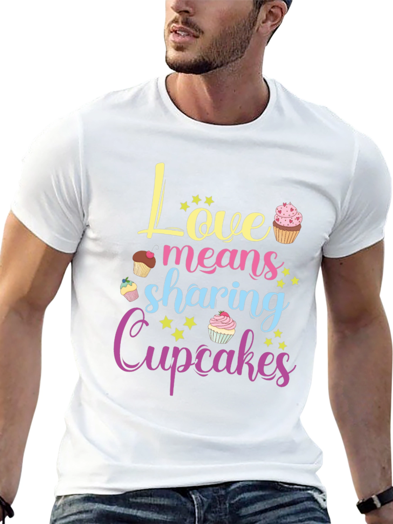 Love Means Sharing Cupcakes T-Shirt