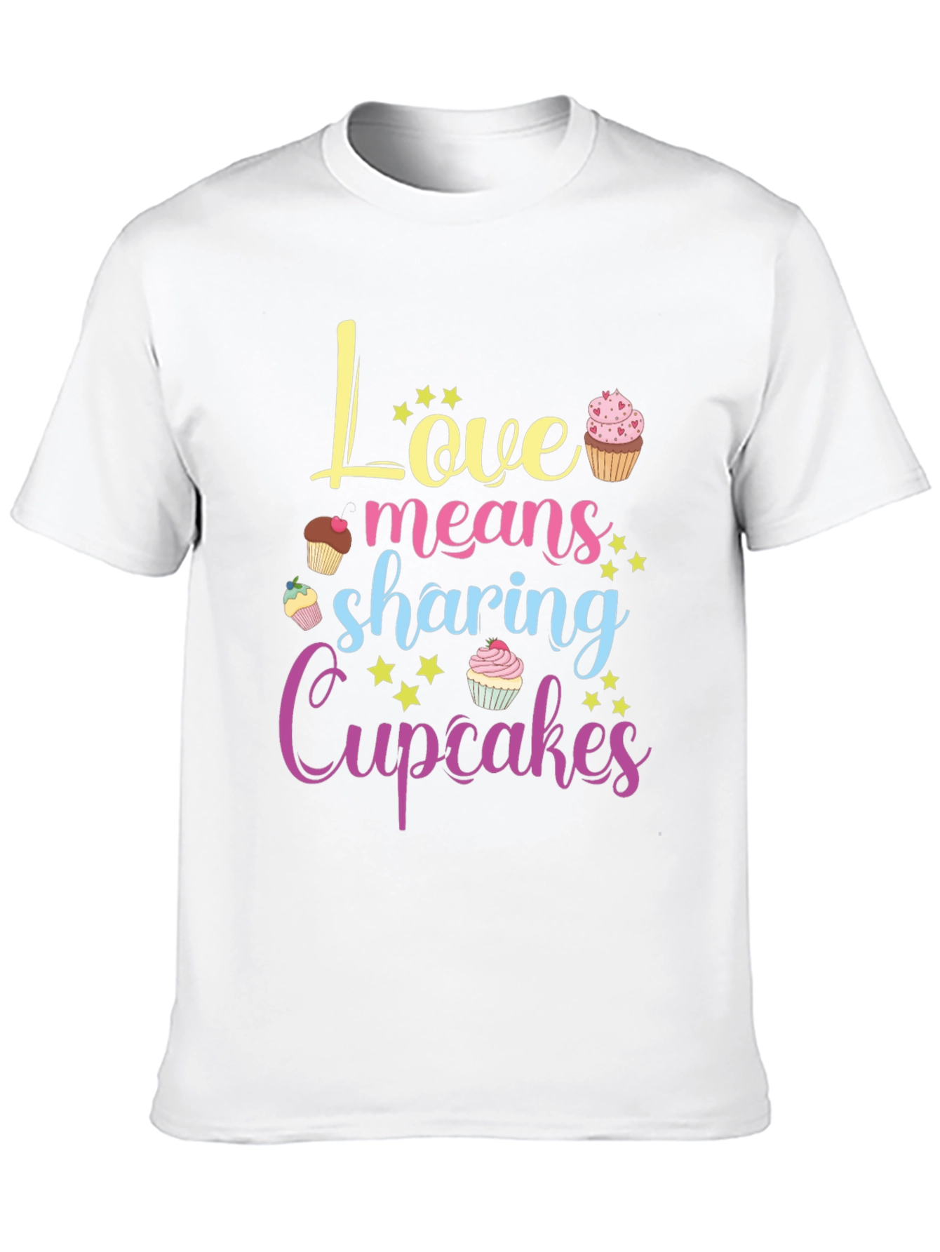 Love Means Sharing Cupcakes T-Shirt