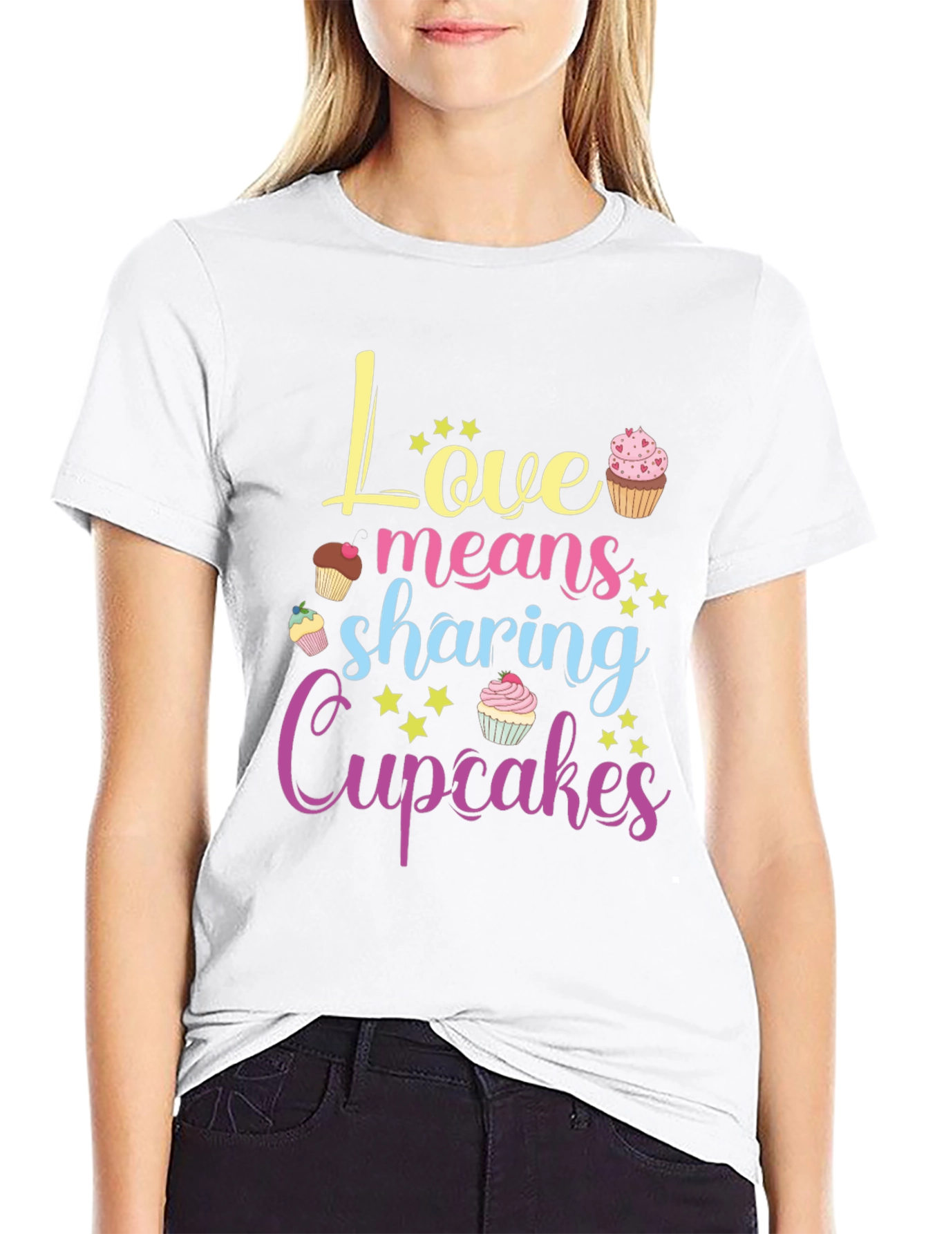 Love Means Sharing Cupcakes T-Shirt