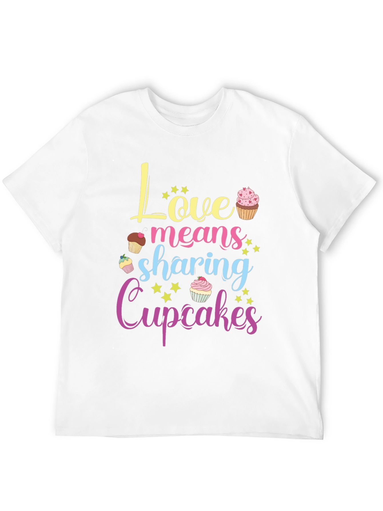Love Means Sharing Cupcakes T-Shirt
