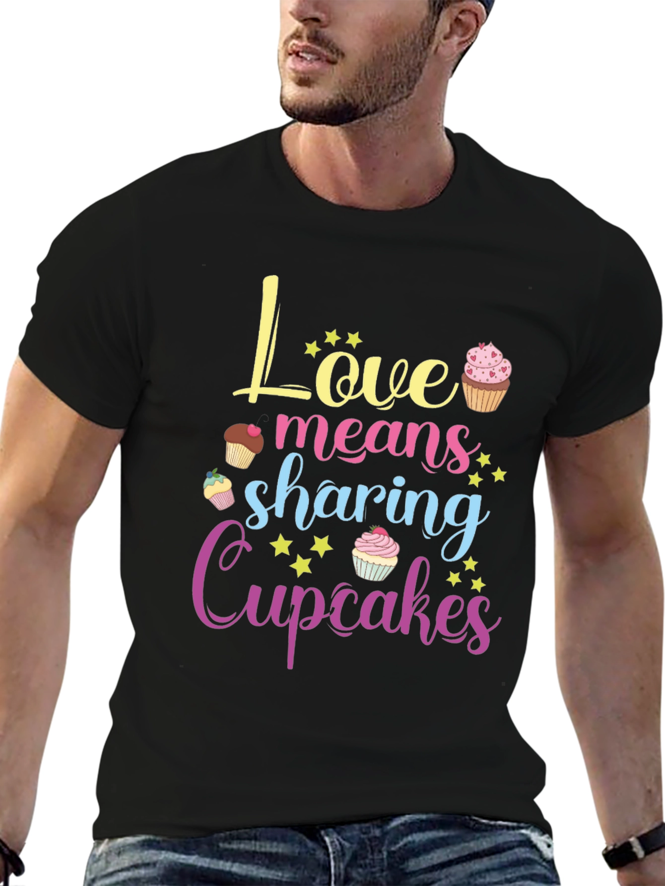 Love Means Sharing Cupcakes T-Shirt