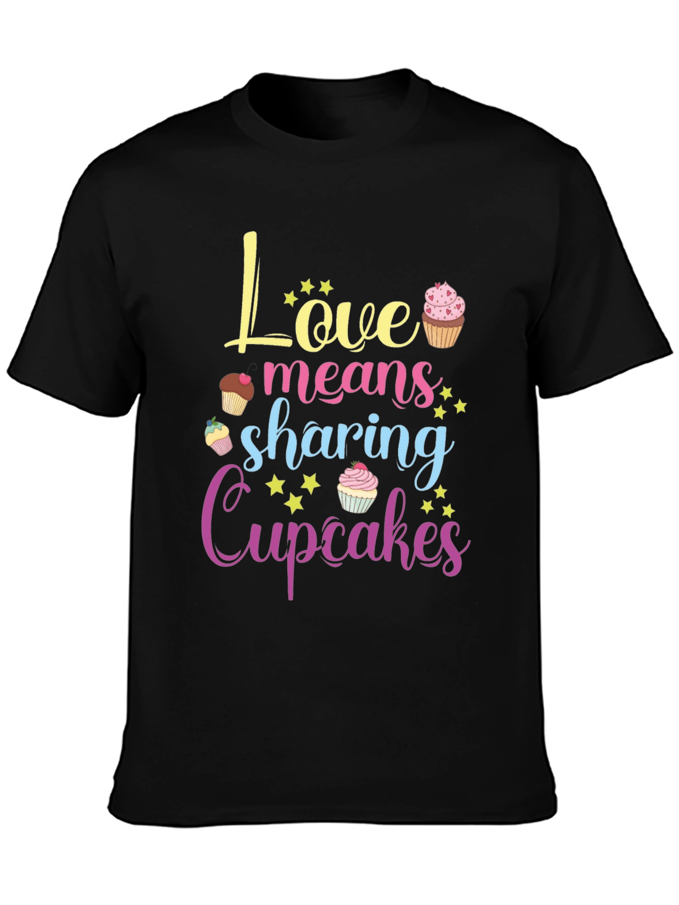 Love Means Sharing Cupcakes T-Shirt