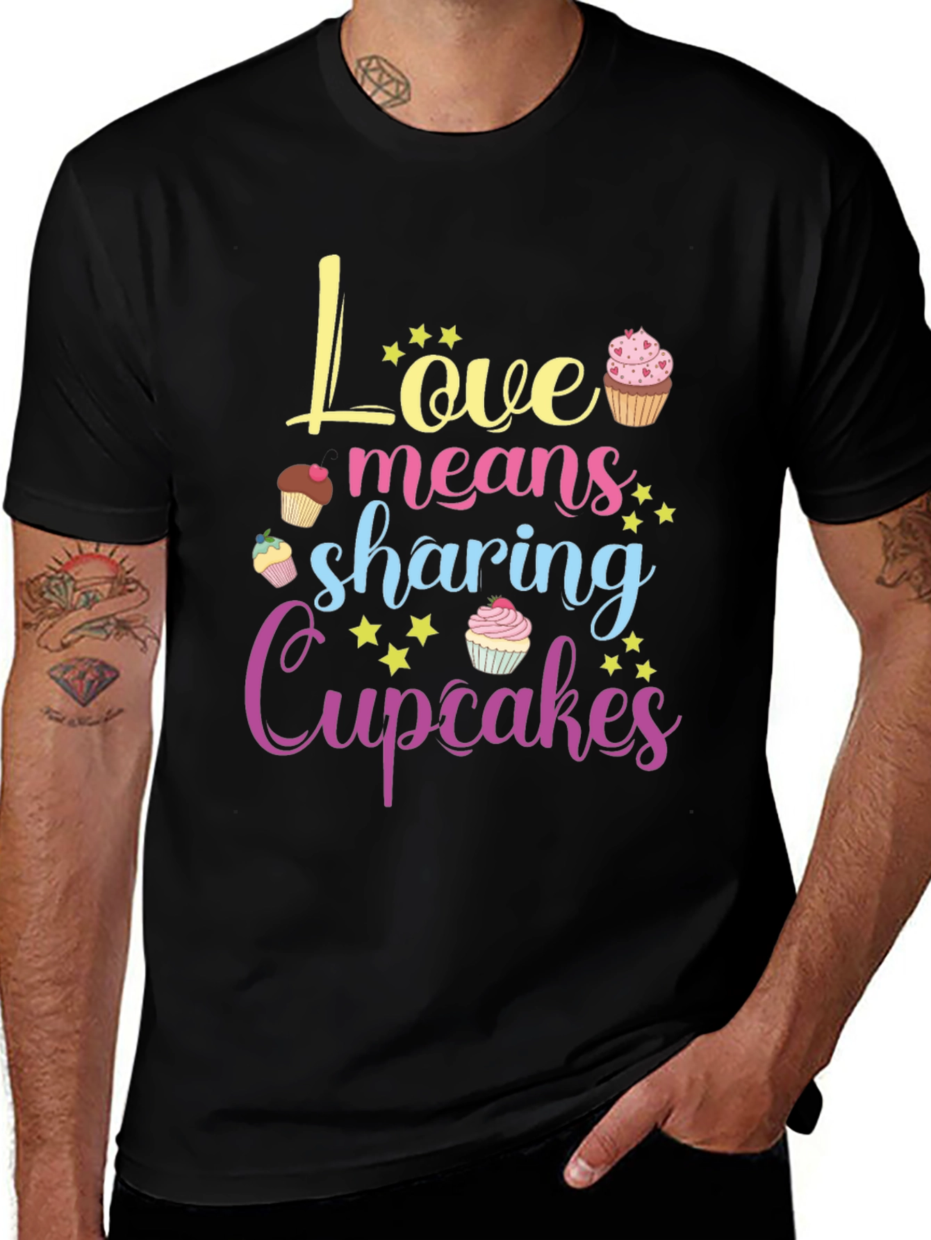 Love Means Sharing Cupcakes T-Shirt