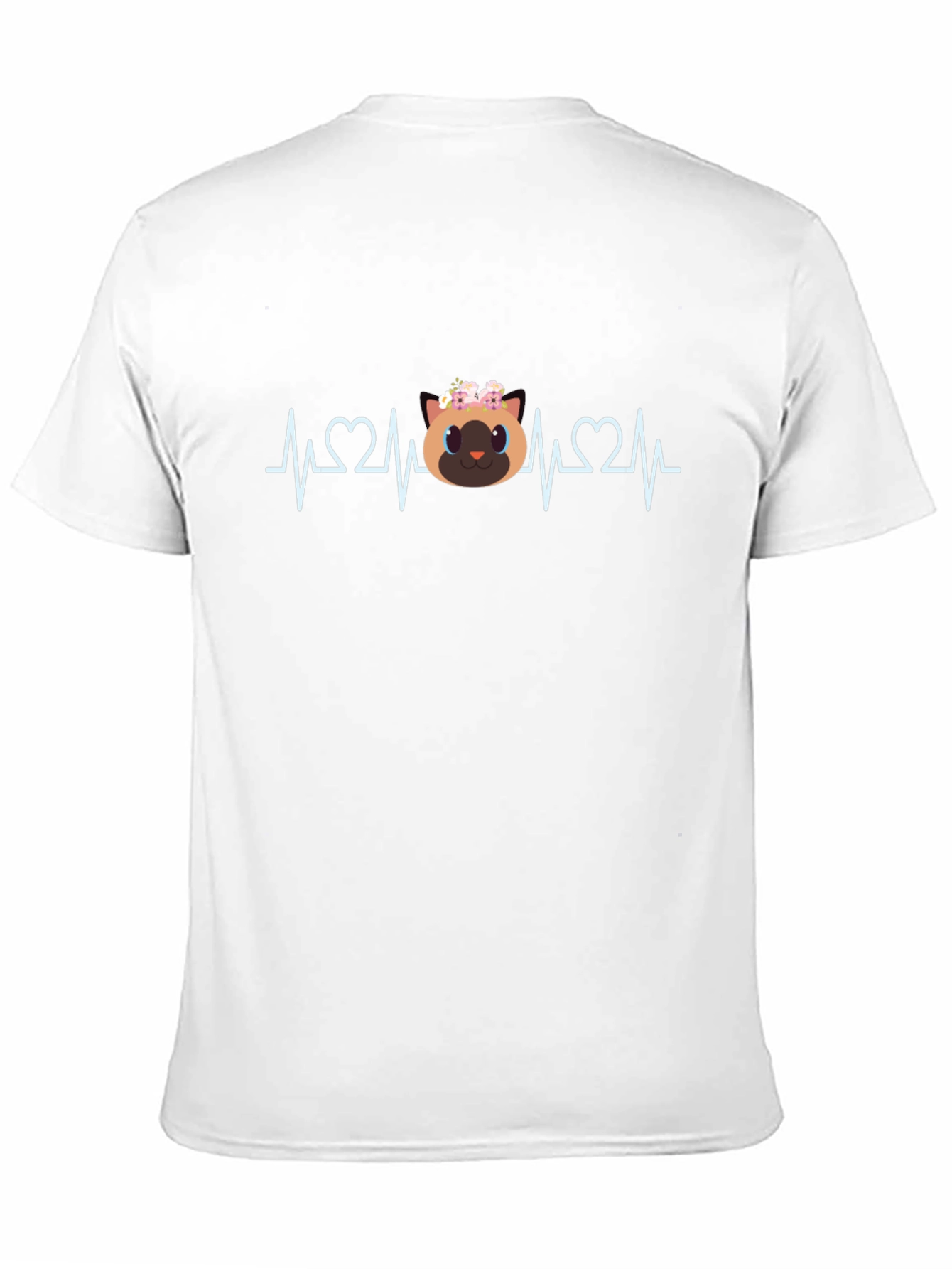 Cat Lover ECG Heartbeat T-Shirt