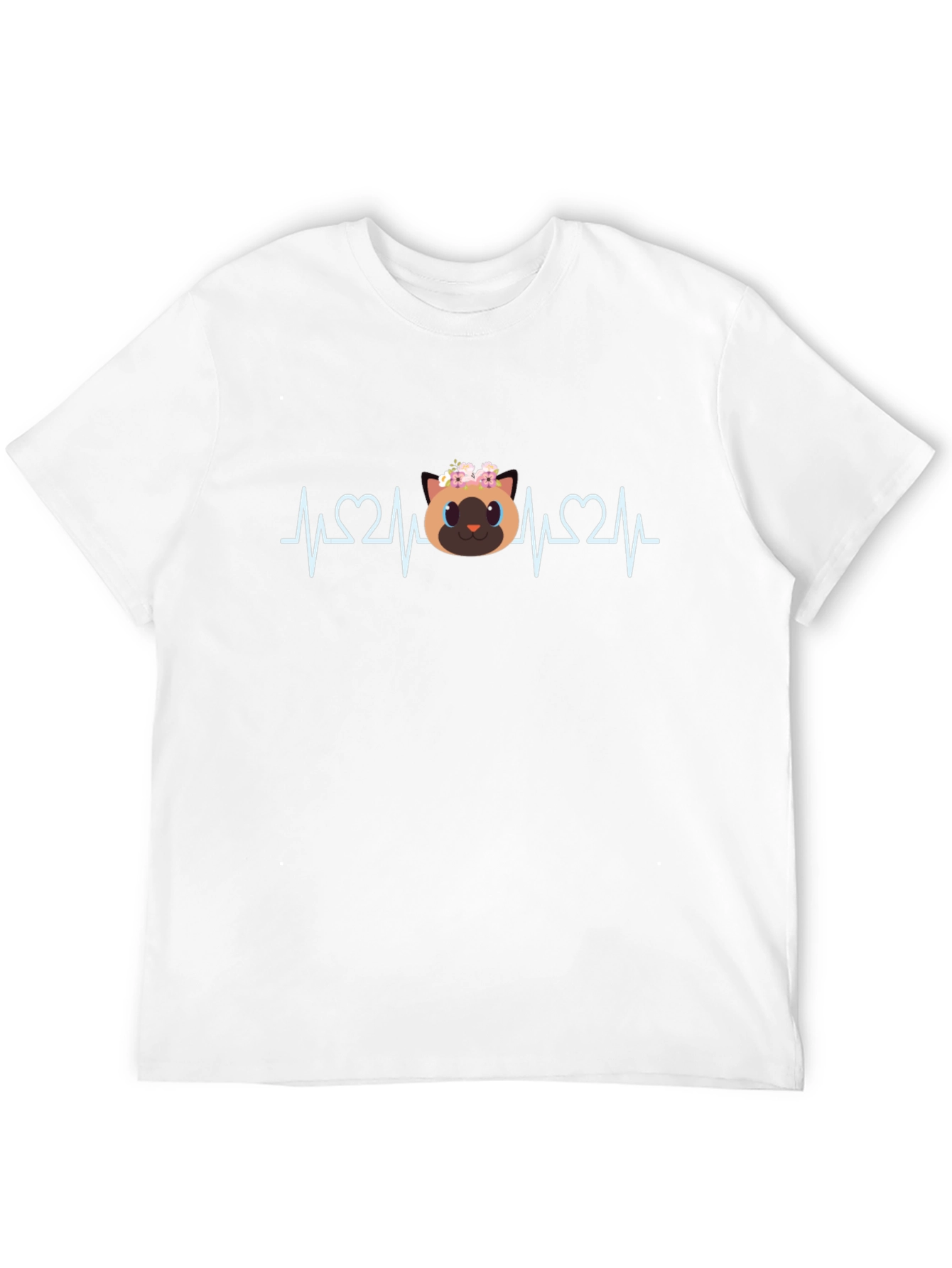 Cat Lover ECG Heartbeat T-Shirt