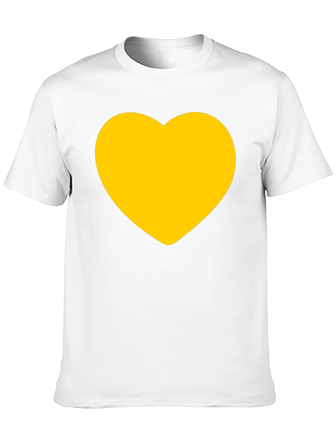 Black T-Shirt with Gold Heart Graphic