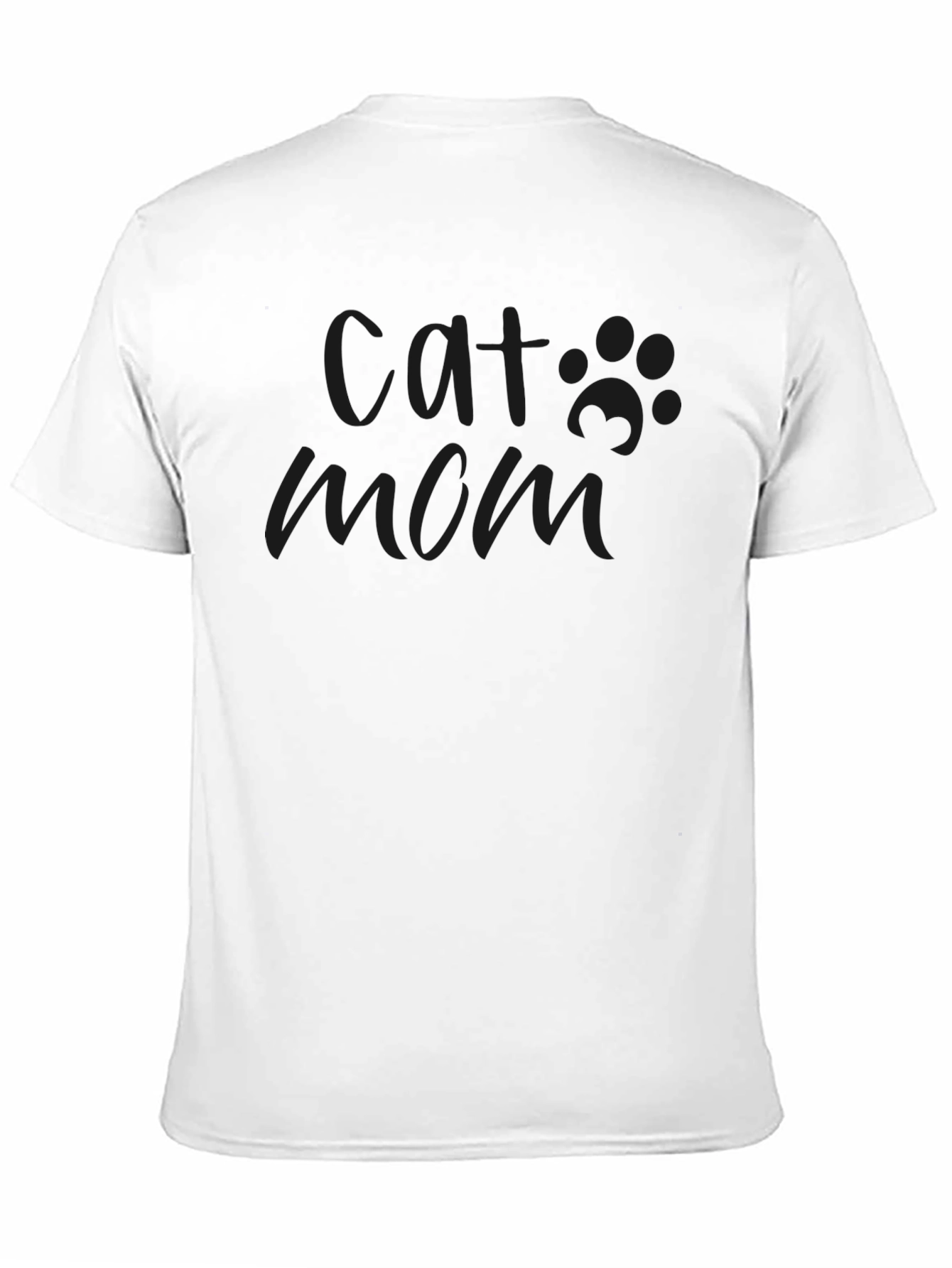Cat Mom Graphic Black T-Shirt