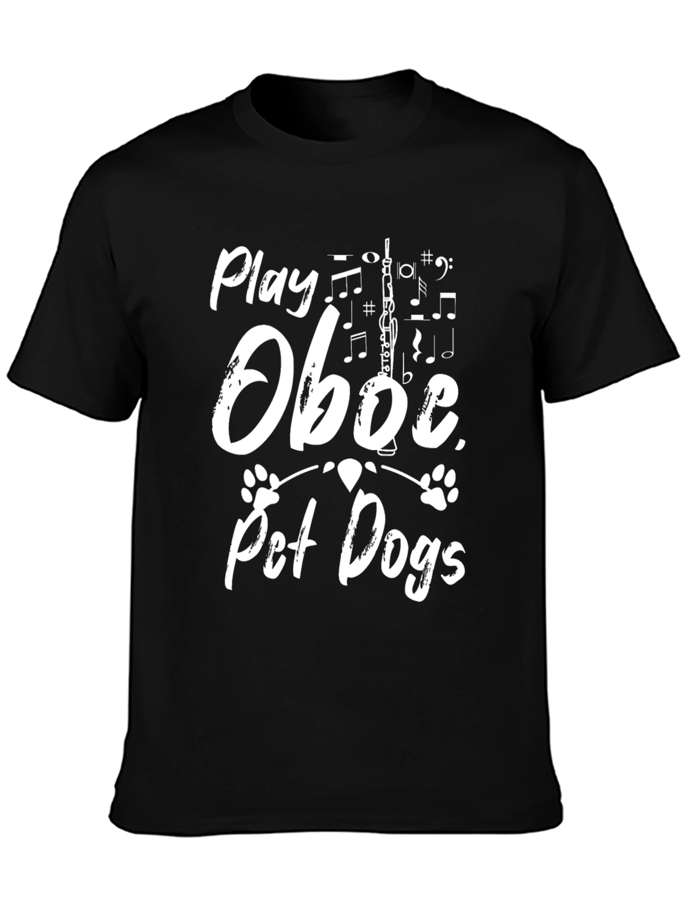 Play Oboe Pet Dogs Graphic T-Shirt