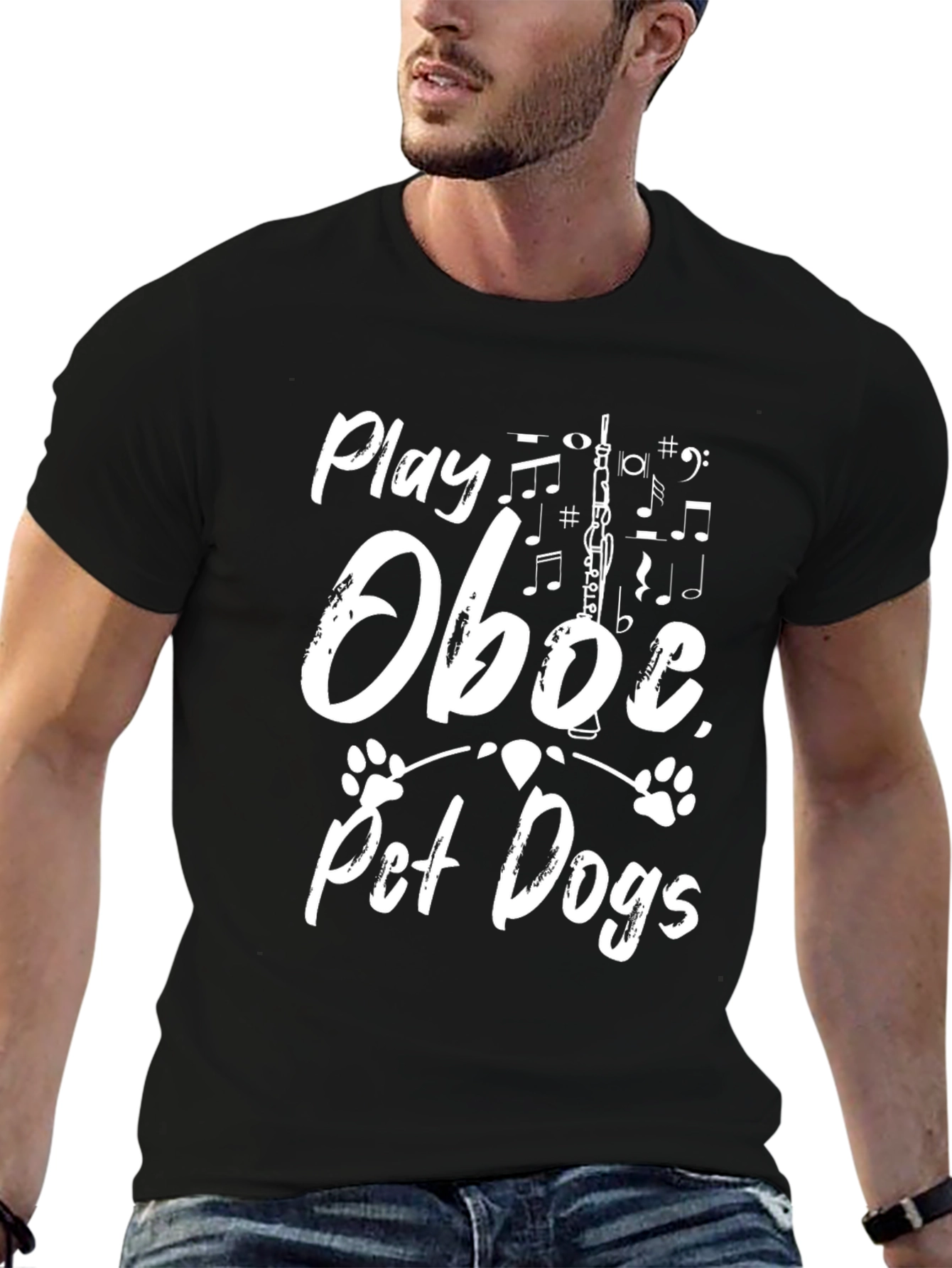 Play Oboe Pet Dogs Graphic T-Shirt