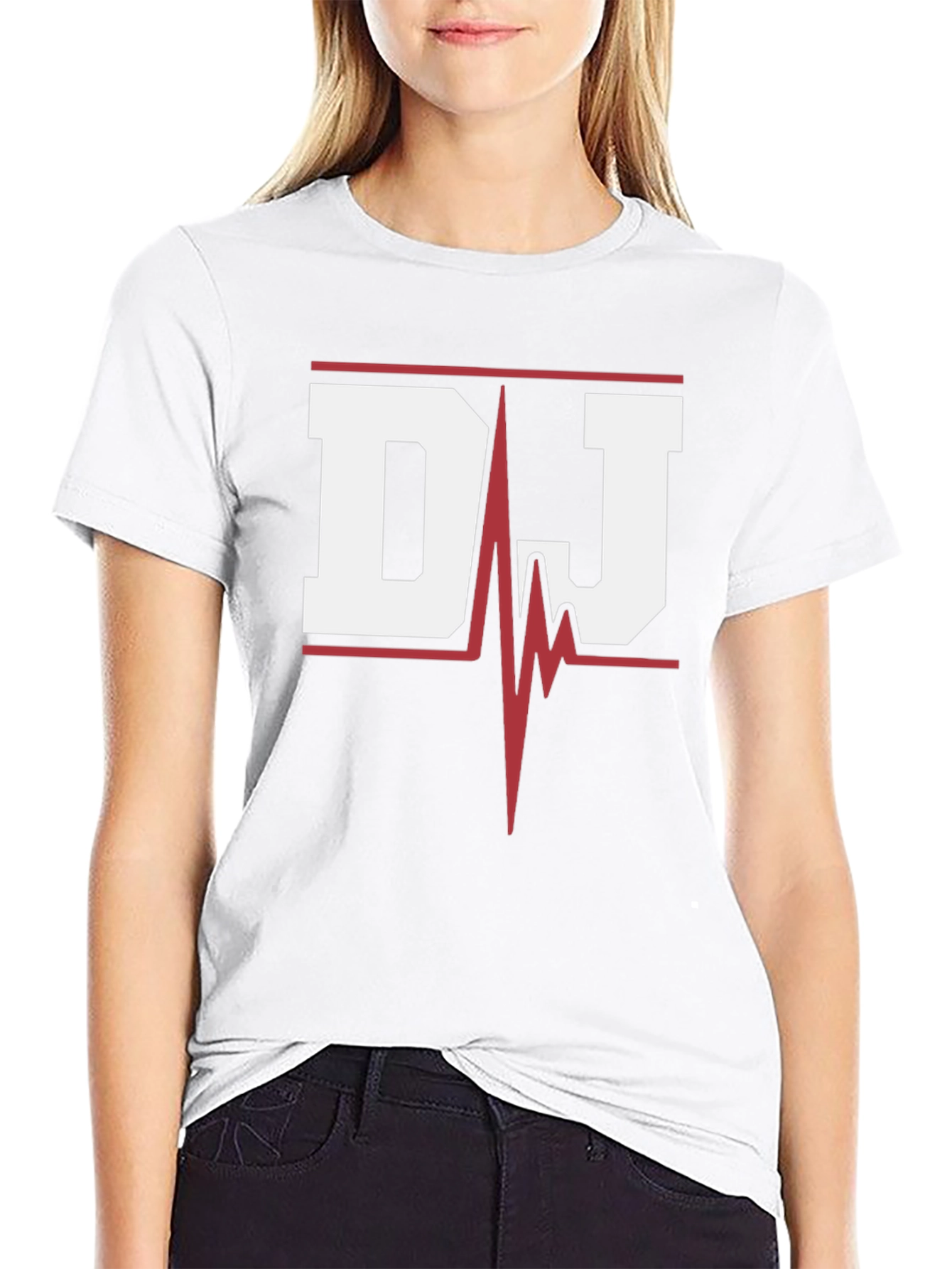 DJ Heartbeat Graphic Tee - Black