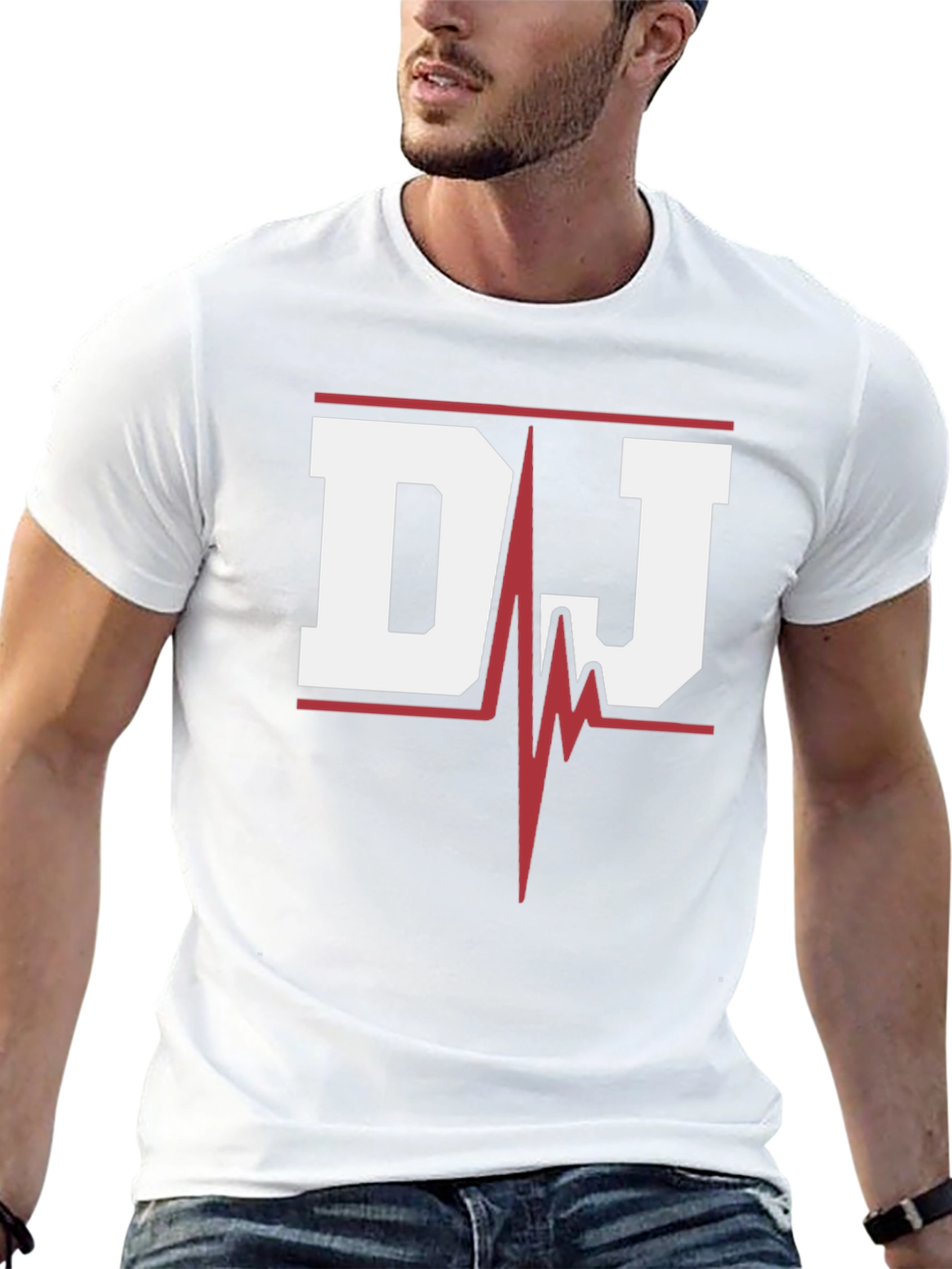 DJ Heartbeat Graphic Tee - Black