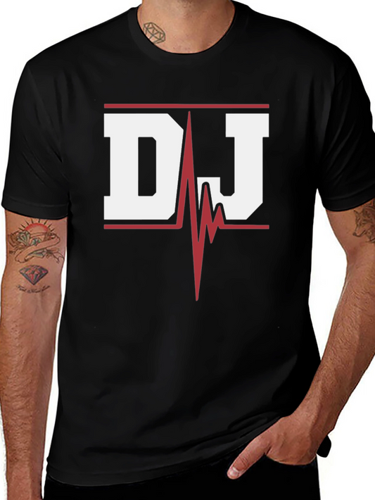 DJ Heartbeat Graphic Tee - Black