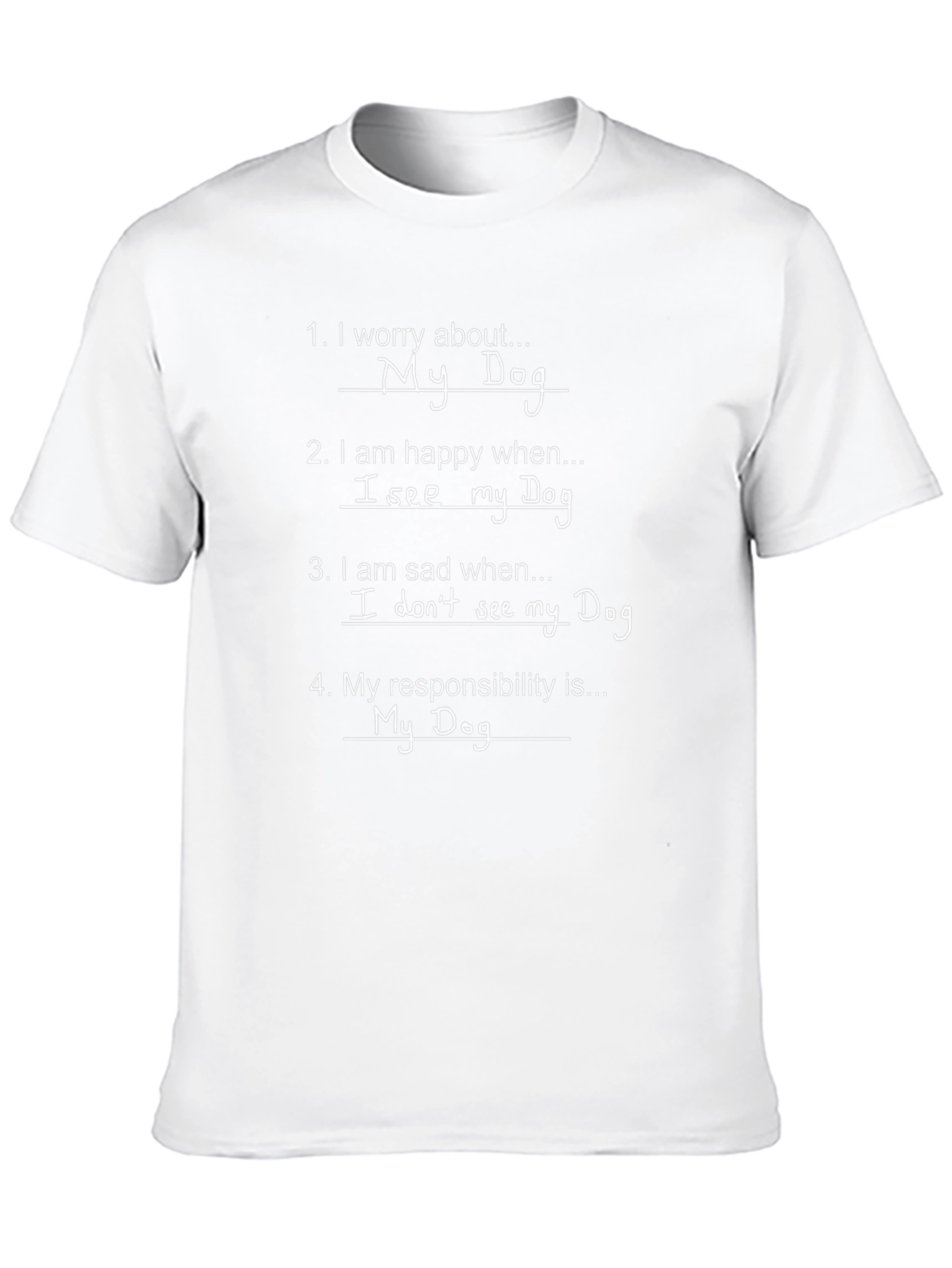 Dog Lover T-Shirt: I Worry About My Dog