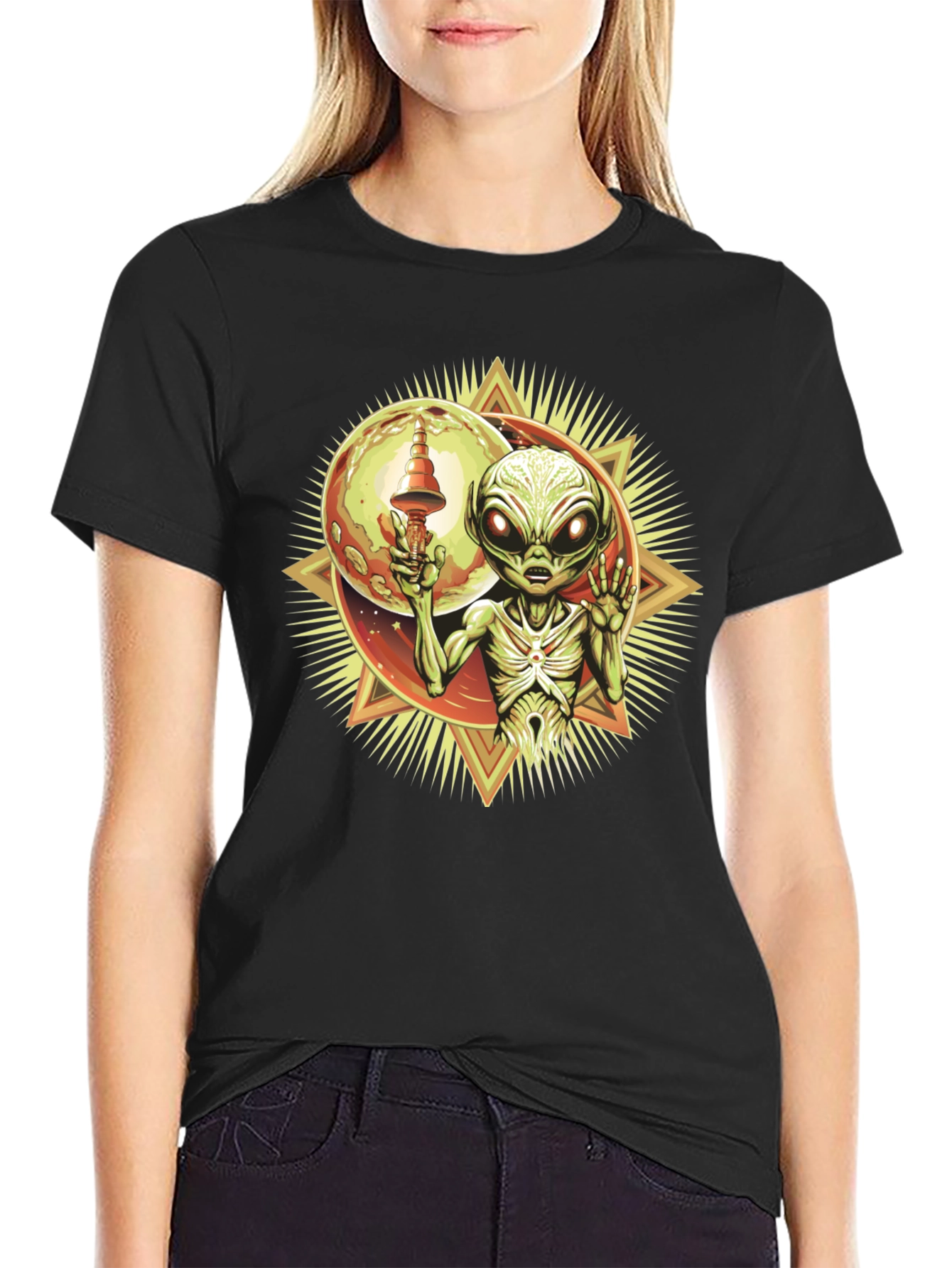 Alien Graphic Tee - Retro Sci-Fi Design